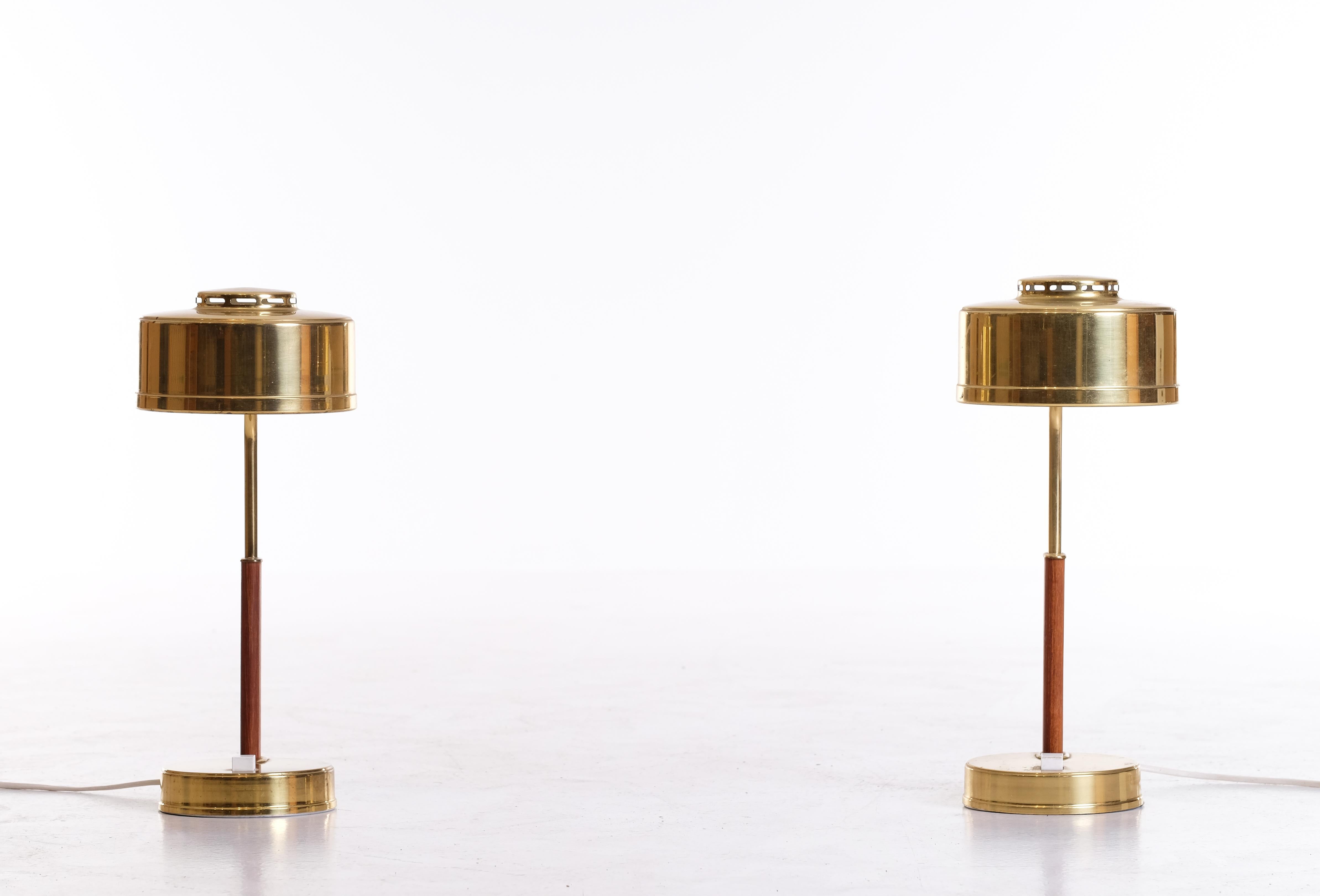 Pair of Table Lamps by Bäcklunds Järn & Smide, Sweden, 1960s In Good Condition For Sale In Stockholm, SE