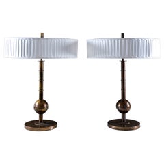 Coppia di lampade da tavolo di Böhlmarks, Svezia, anni '30