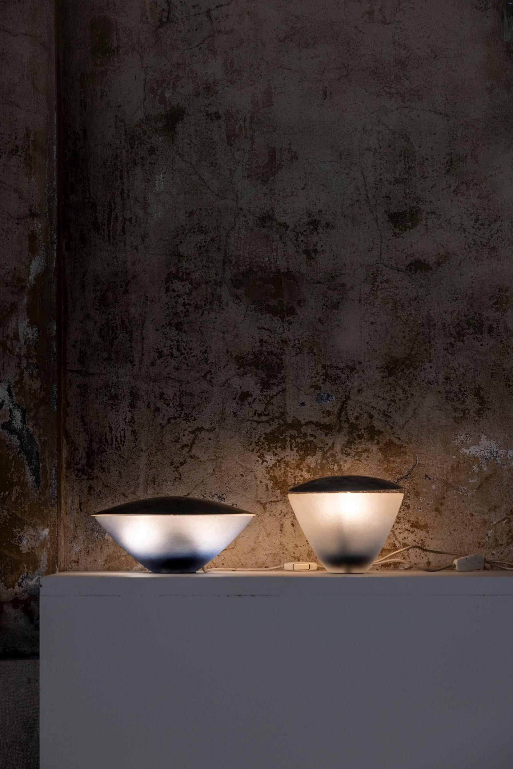 Pair of table lamps by C. Emanuele Ponzio for Venini, 1960s In Excellent Condition In Piacenza, Italy