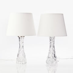 Pareja de lámparas de mesa de Carl Fagerlund para Orrefors, Suecia, años 60