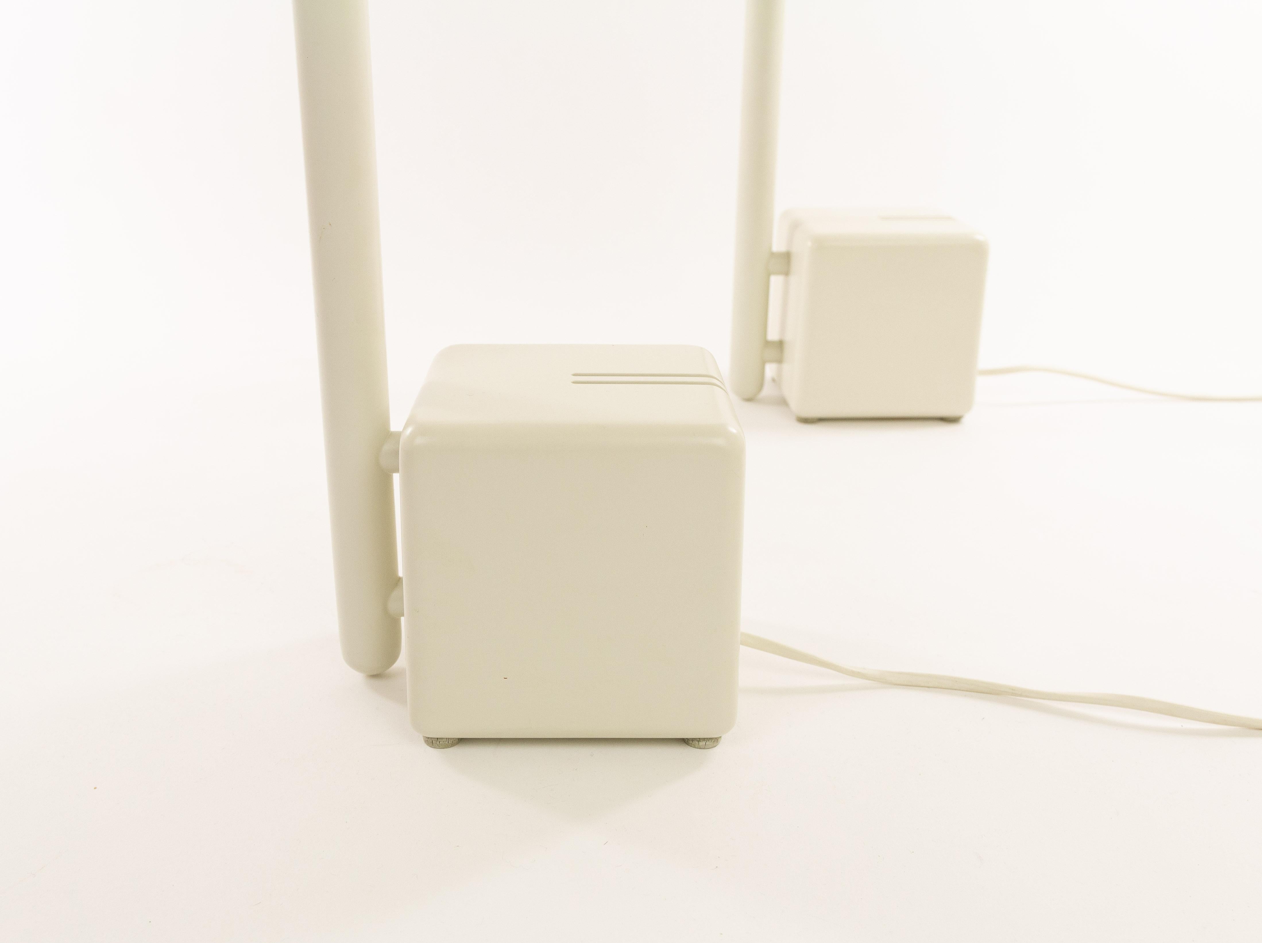 Danish Pair of Table Lamps by Claus Bonderup & Torsten Thorup for Focus, Denmark, 1970 For Sale