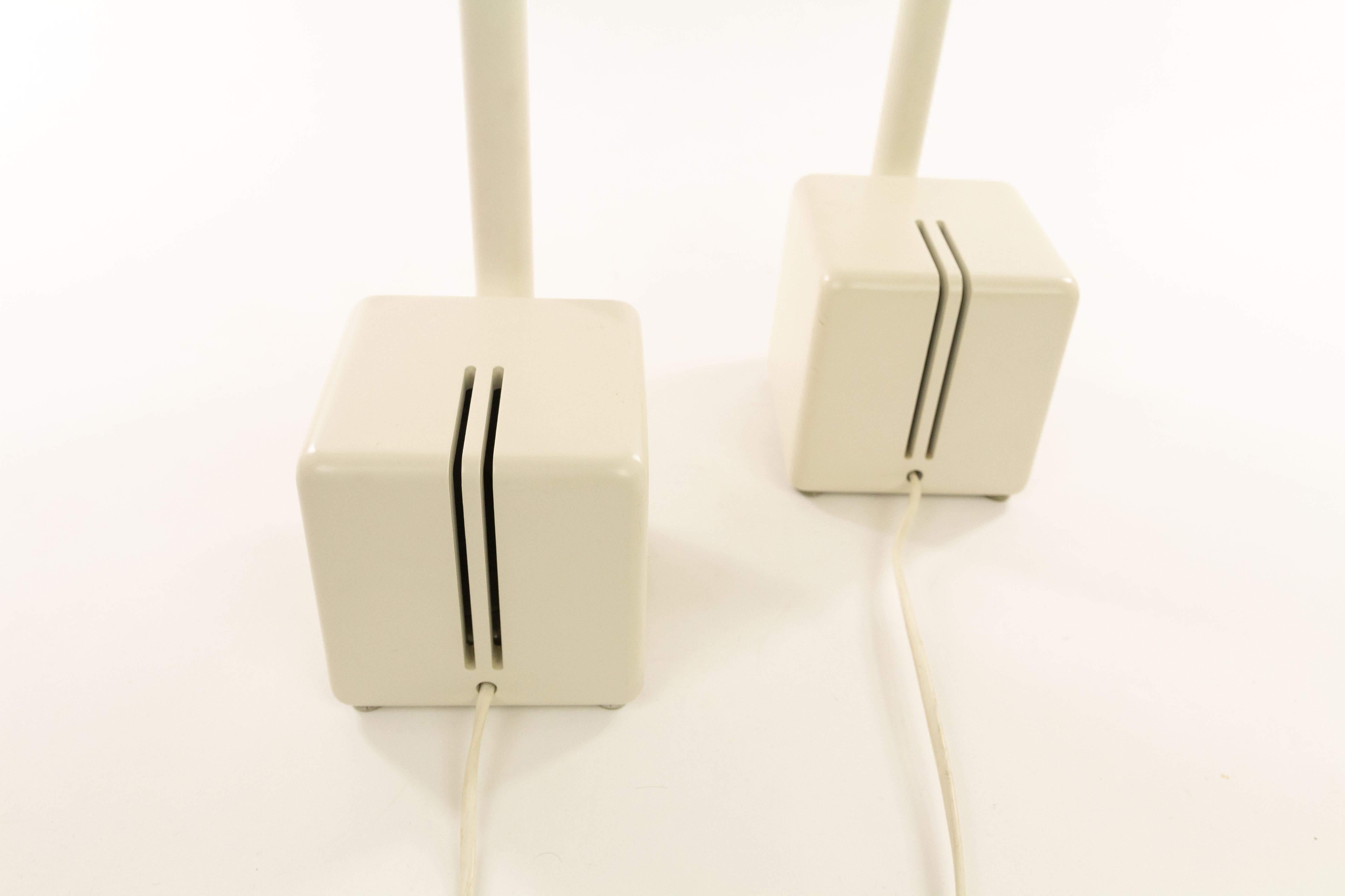 Lacquered Pair of Table Lamps by Claus Bonderup & Torsten Thorup for Focus, Denmark, 1970 For Sale