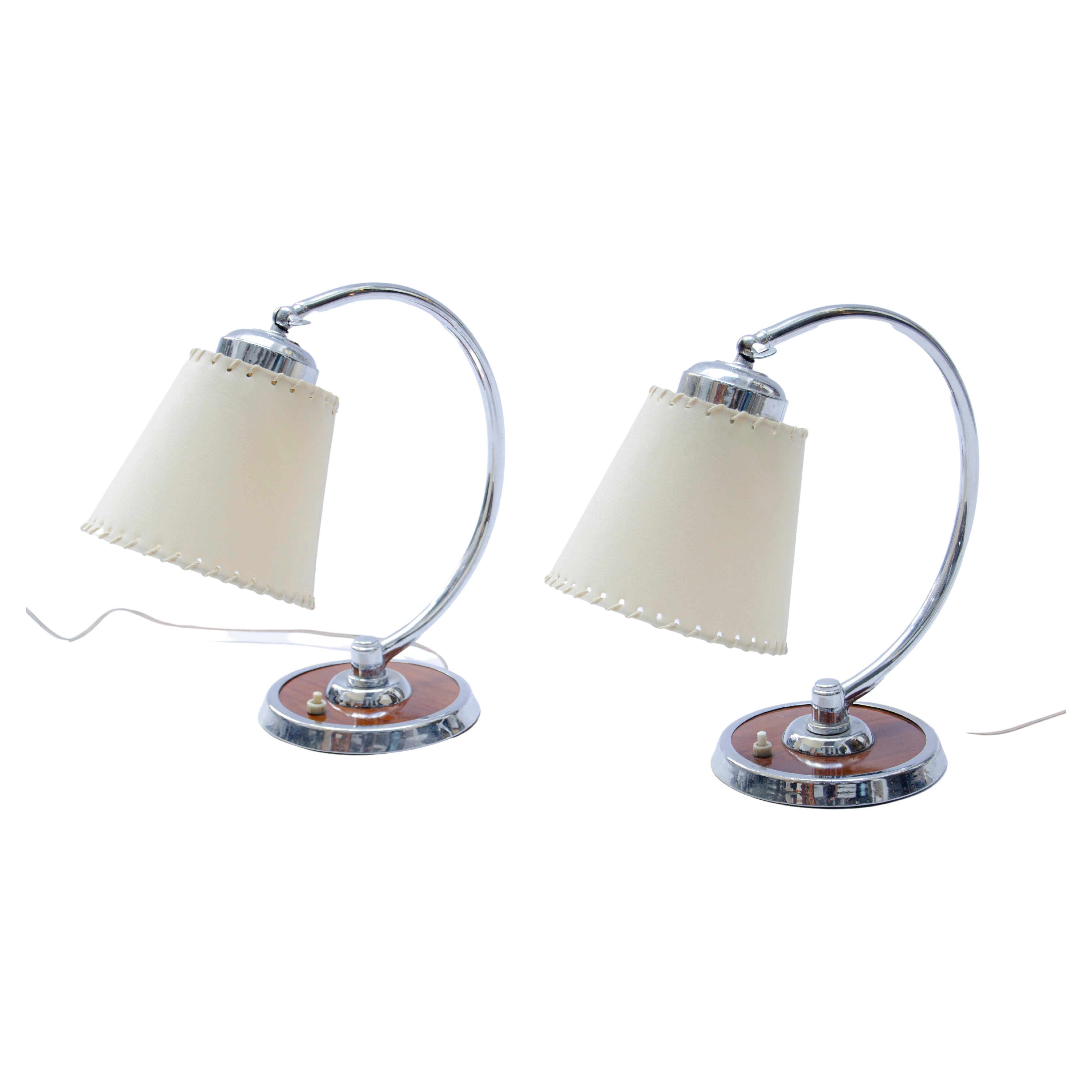 Pair of Table Lamps by Comte For Sale