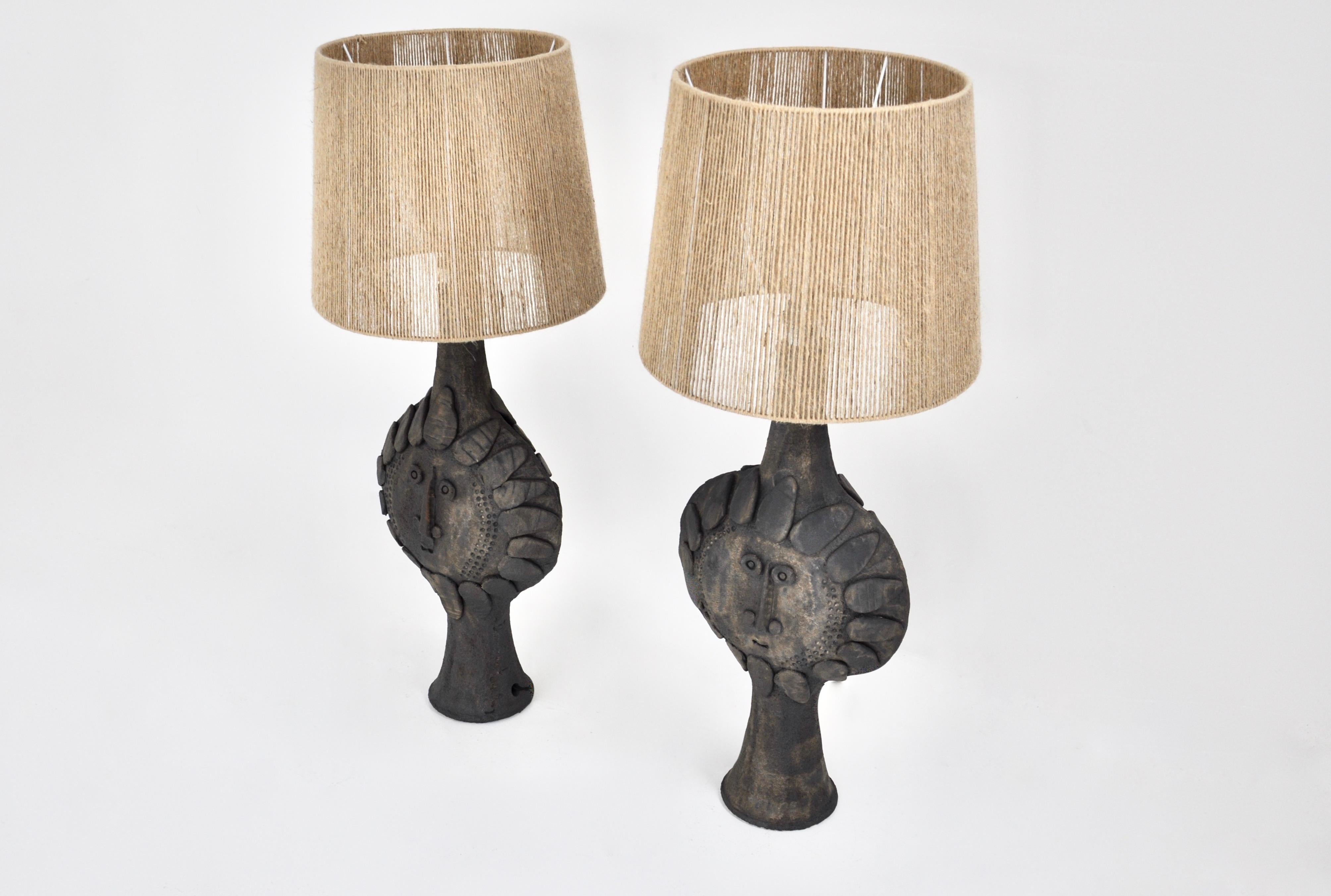 Paar Tischlampen von Dominique Pouchain (Französisch) im Angebot