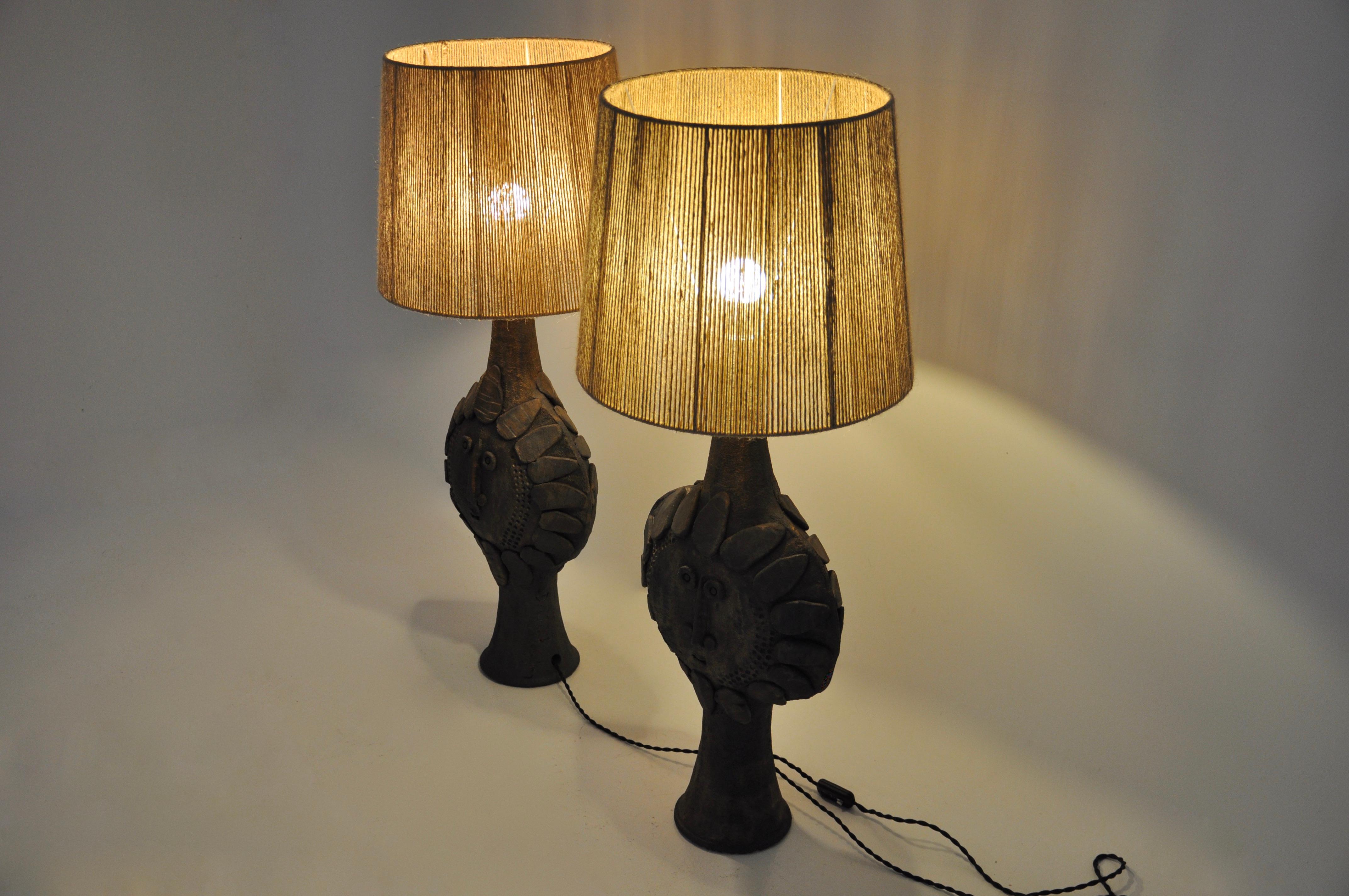 Pair of Table Lamps by Dominique Pouchain In Good Condition For Sale In Lasne, BE