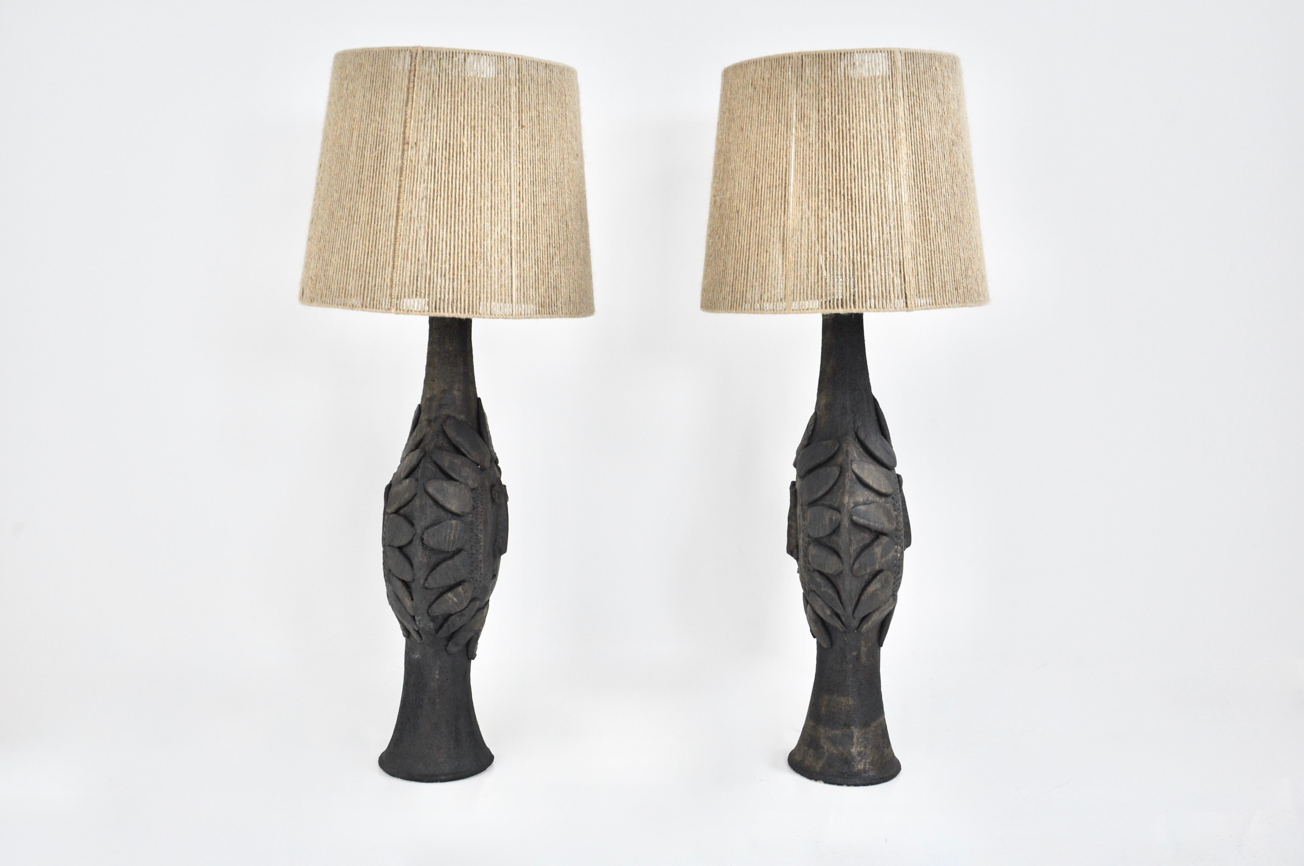 Paar Tischlampen von Dominique Pouchain (Ende des 20. Jahrhunderts) im Angebot