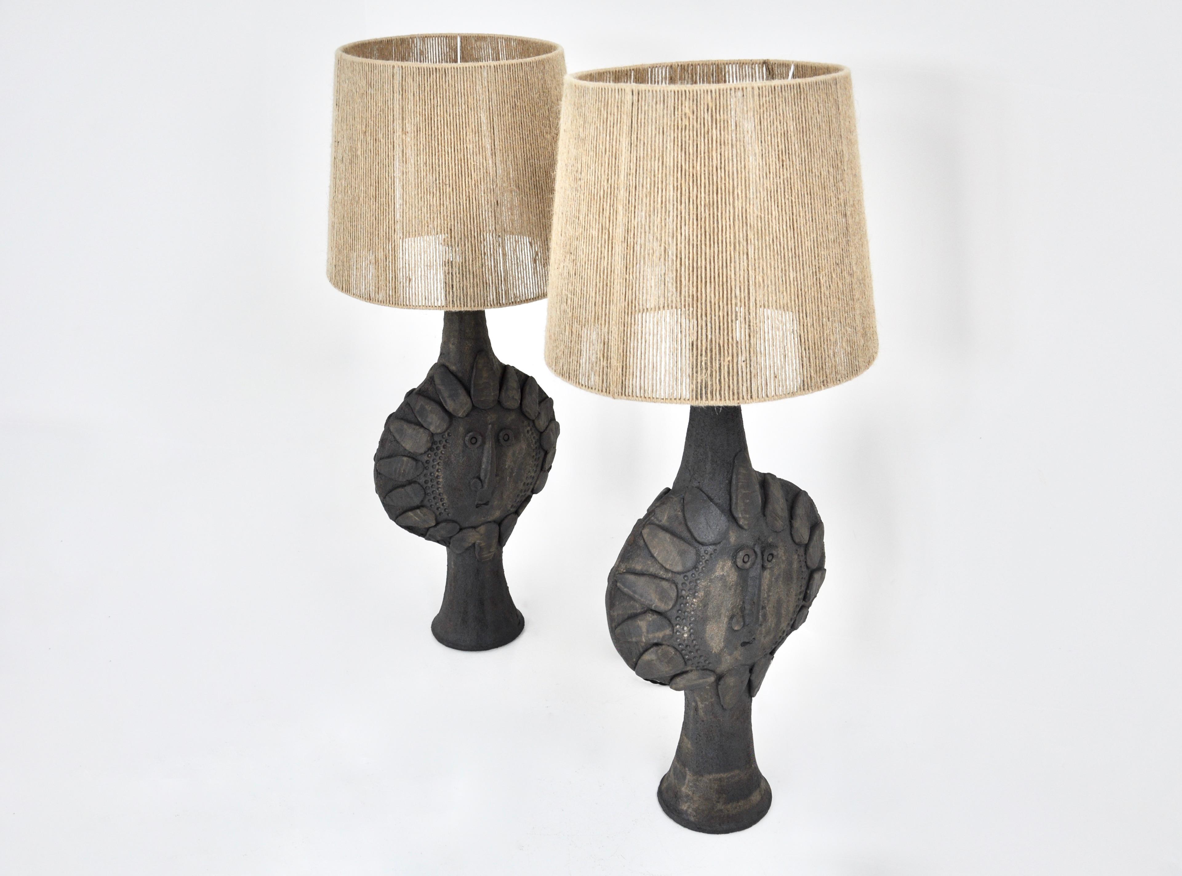 Paar Tischlampen von Dominique Pouchain im Angebot 1