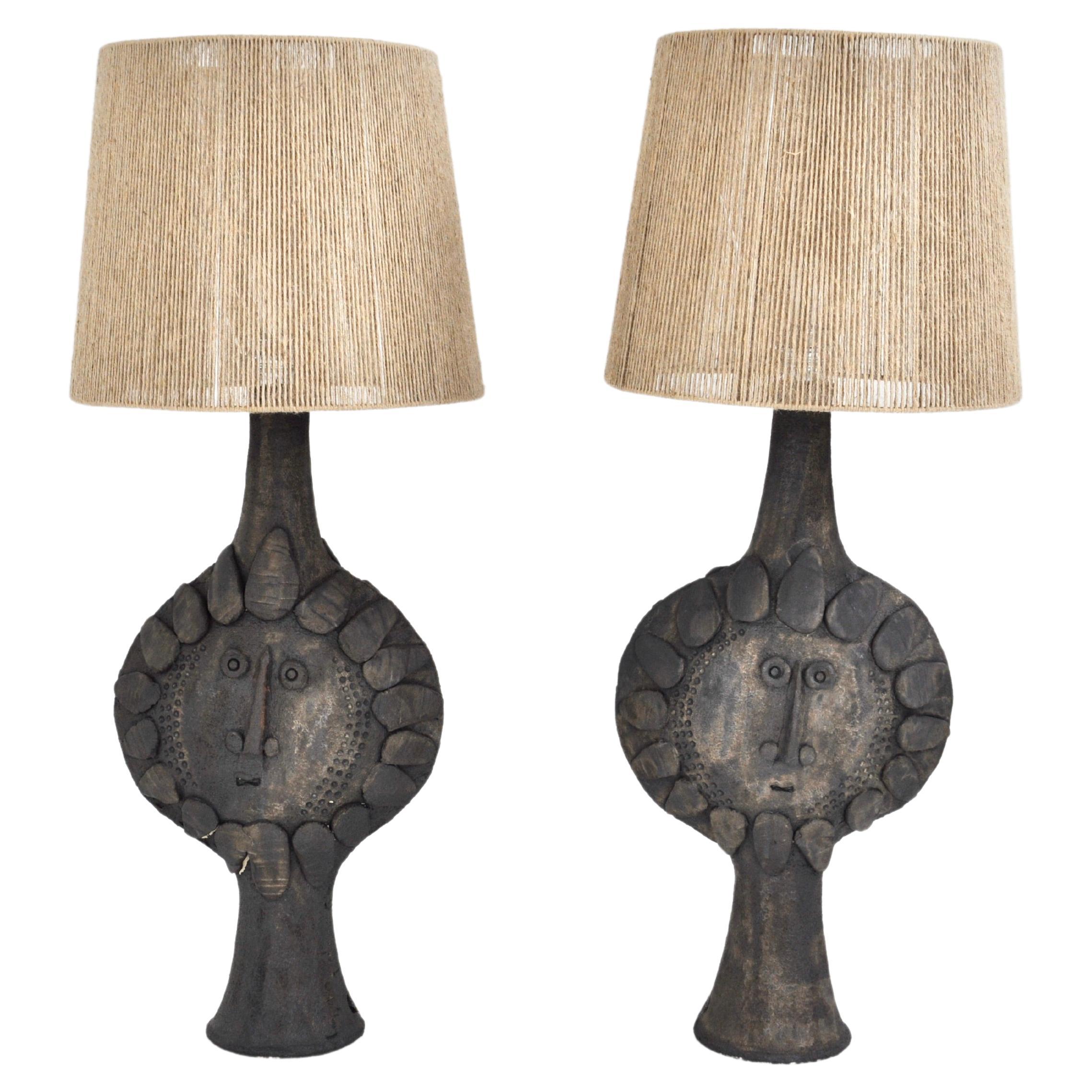 Pair of Table Lamps by Dominique Pouchain For Sale