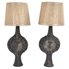 Vintage Pair of Table Lamps by Dominique Pouchain