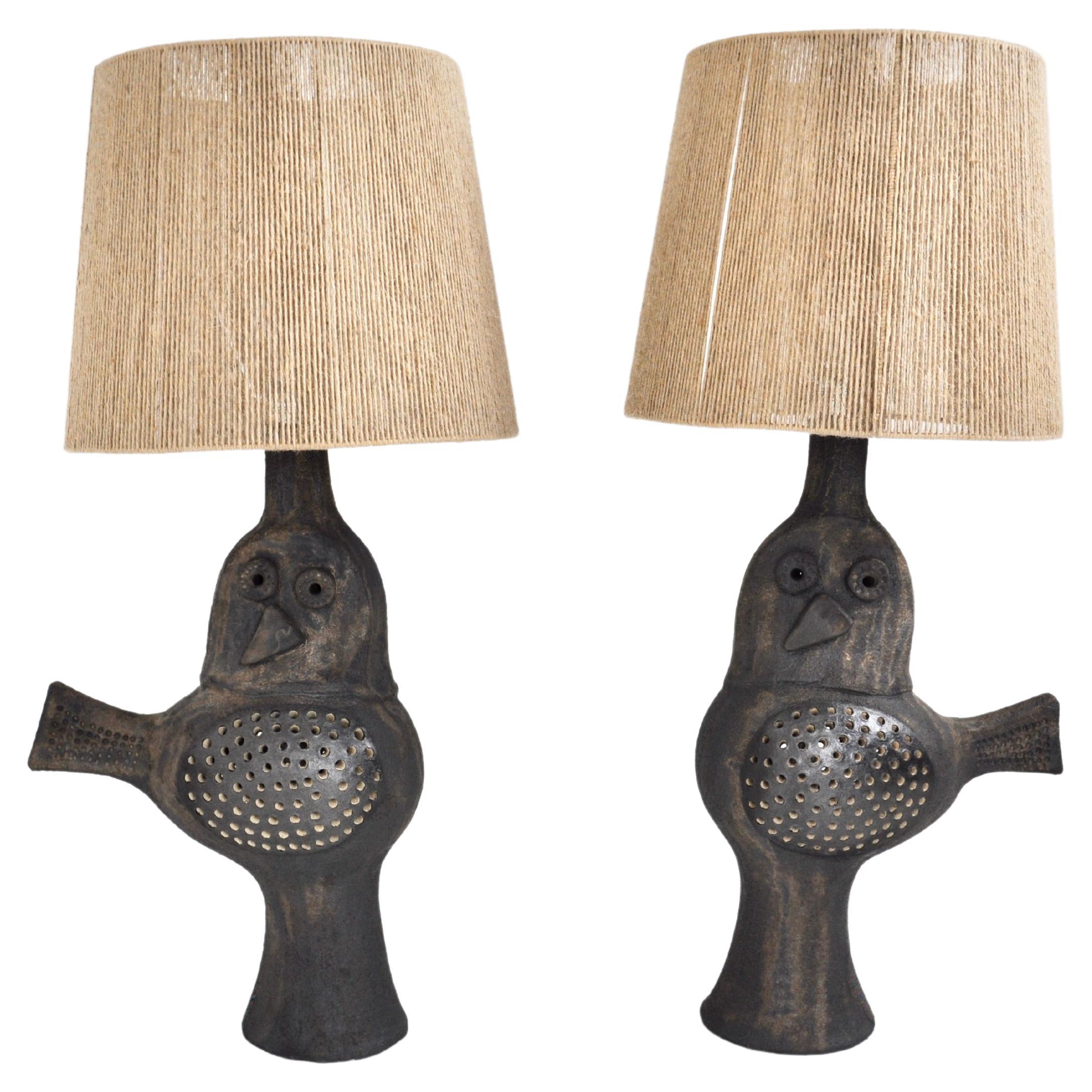 Pair of Table Lamps by Dominique Pouchain For Sale