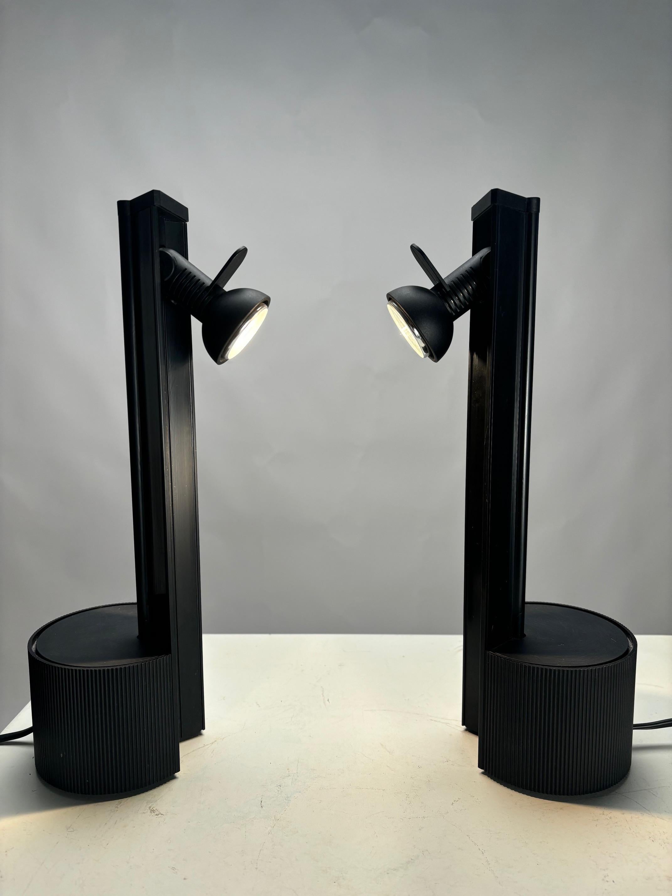 Paire de lampes de table par Franco Albini pour Sirrah, modèle Colibrì, Italie Bon état - En vente à Argelato, BO