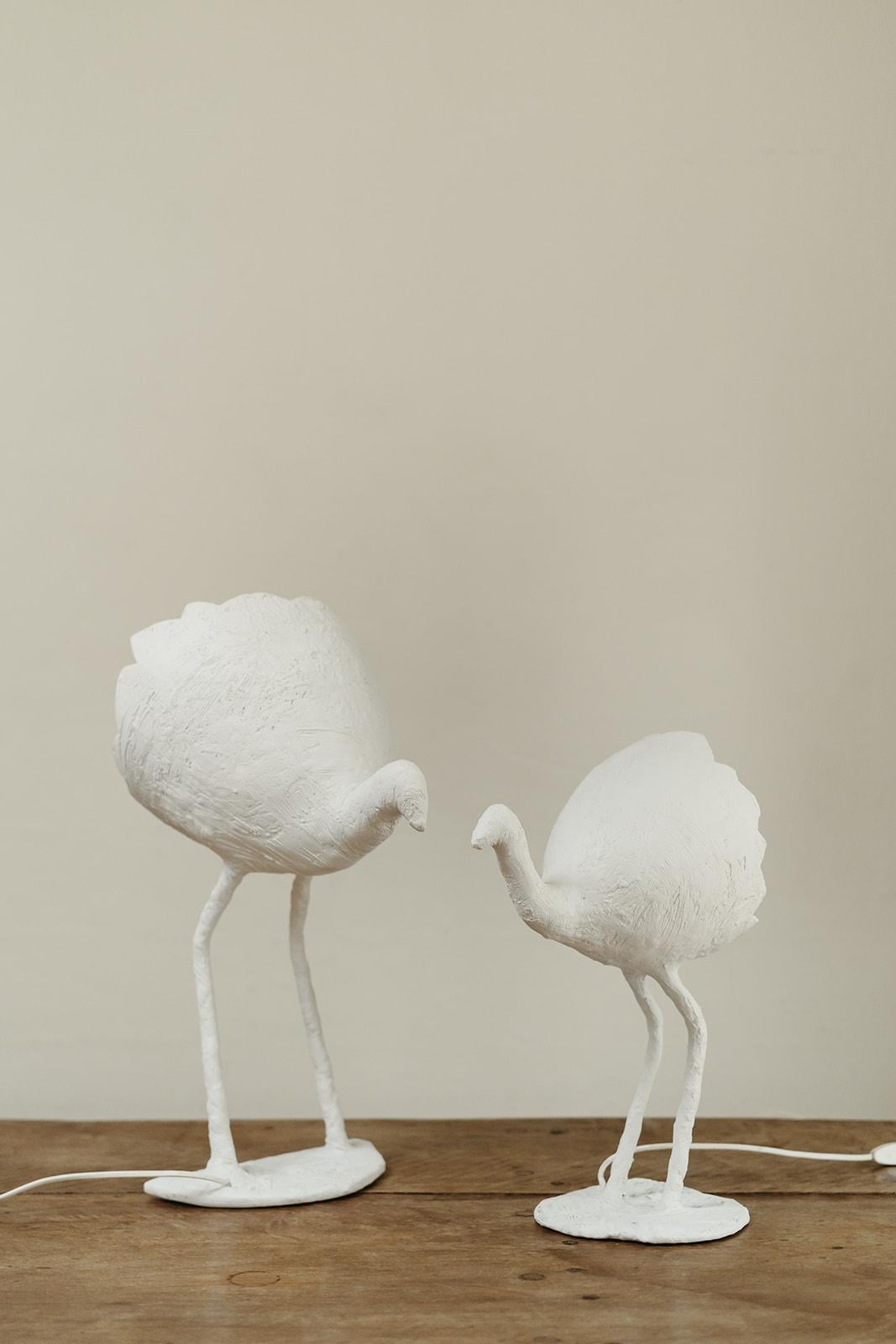 œuvre de l'artiste français José Esteves, toujours inspiré par la nature, 
ces lampes de table 