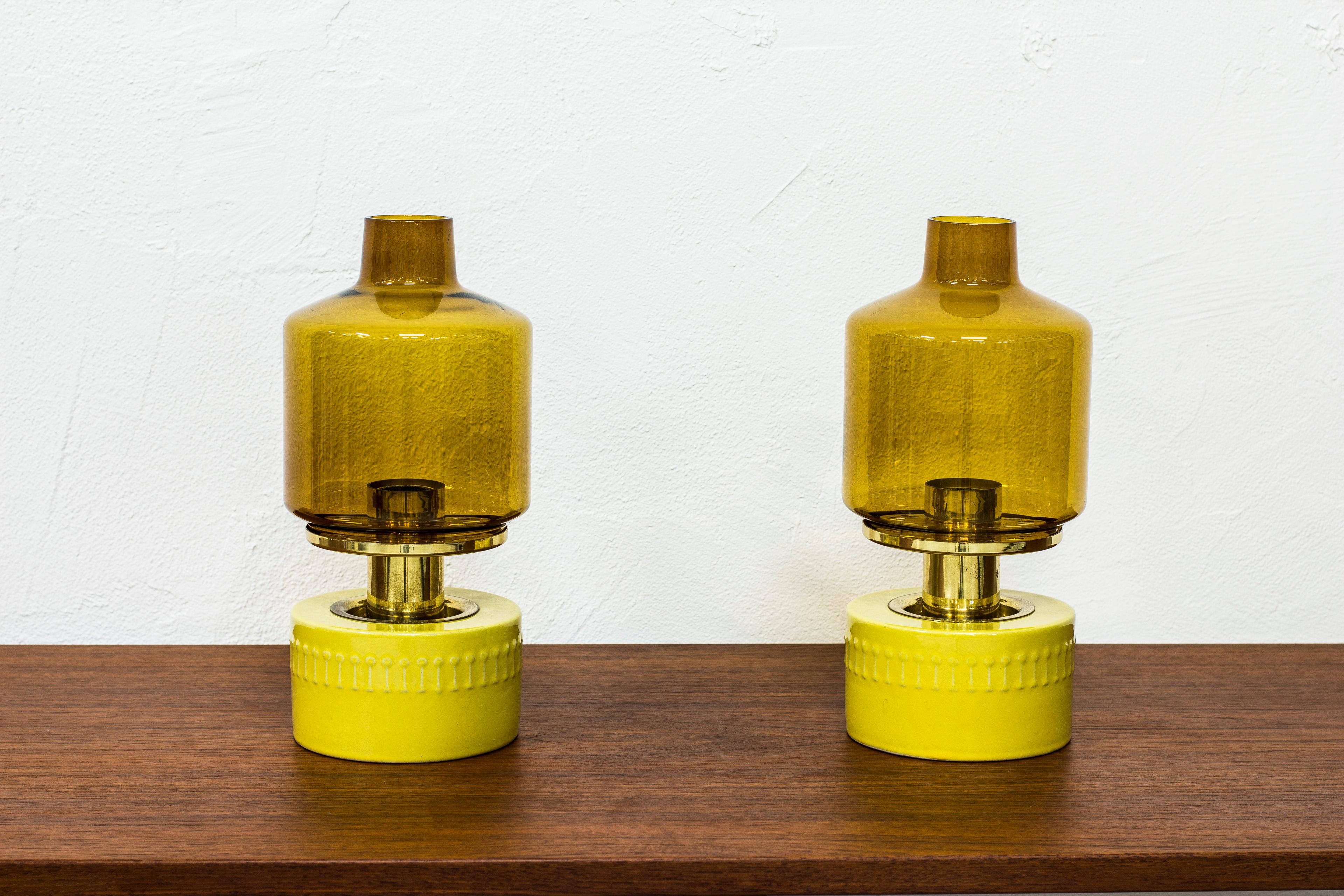 Swedish Pair of Table Lamps by Hans Agne Jakobsson, Sweden, 1970s