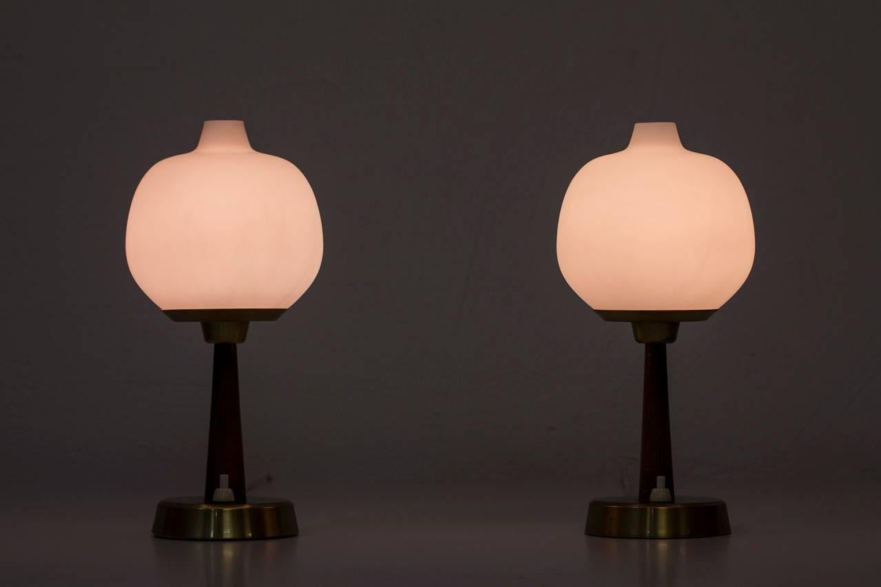 Pair of Table Lamps by Hans Bergström for Ateljé Lyktan, Sweden, 1950s 4