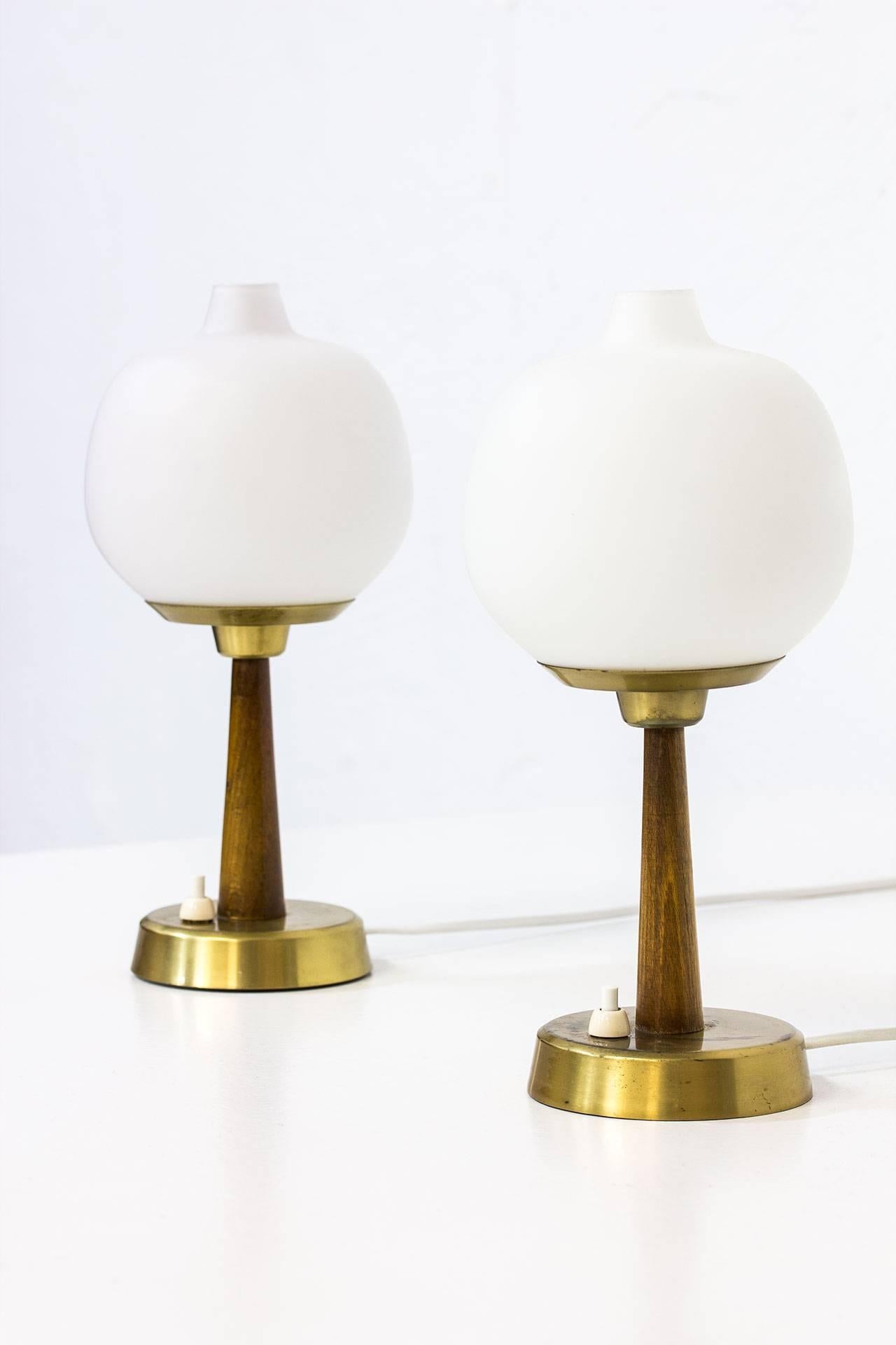 Pair of Table Lamps by Hans Bergström for Ateljé Lyktan, Sweden, 1950s In Excellent Condition In Stockholm, SE