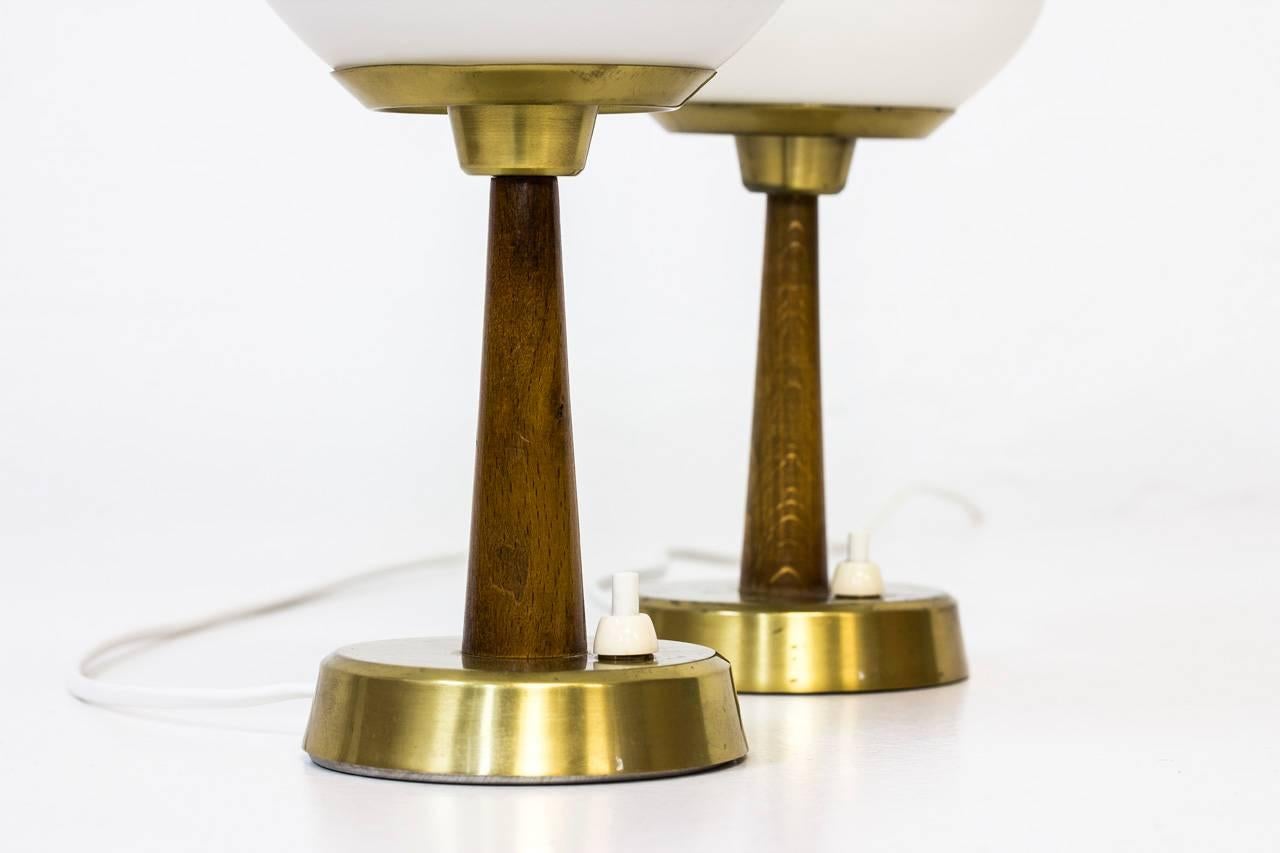 Pair of Table Lamps by Hans Bergström for Ateljé Lyktan, Sweden, 1950s 1
