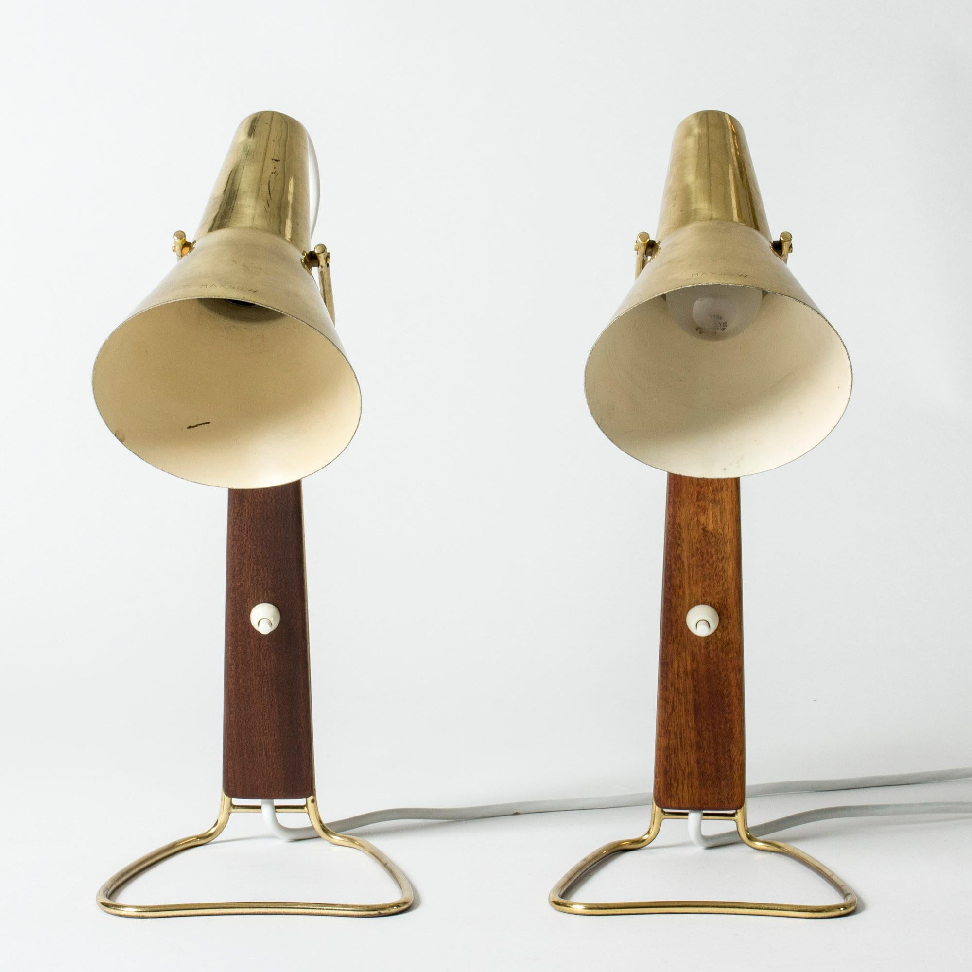 Scandinavian Modern Pair of Table Lamps by Hans Bergström for ASEA, Sweden, 1950s