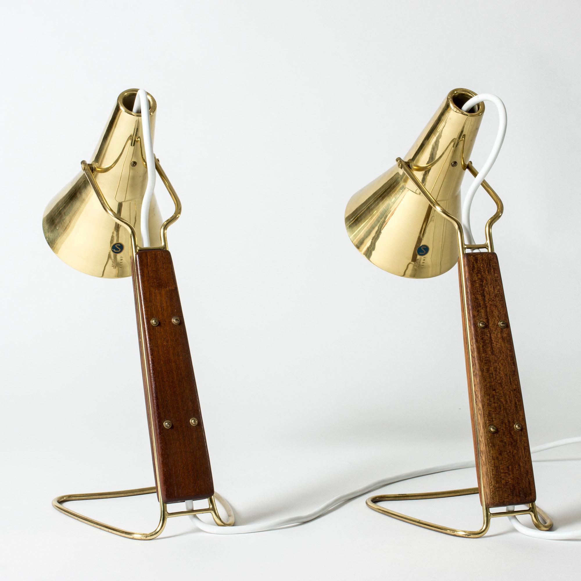 Swedish Pair of Table Lamps by Hans Bergström for ASEA, Sweden, 1950s