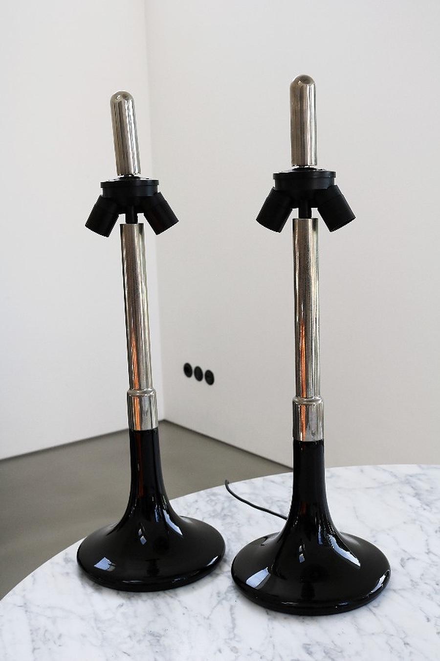 Mid-Century Modern Pair of Table Lamps by Ingo Maurer, 1970s