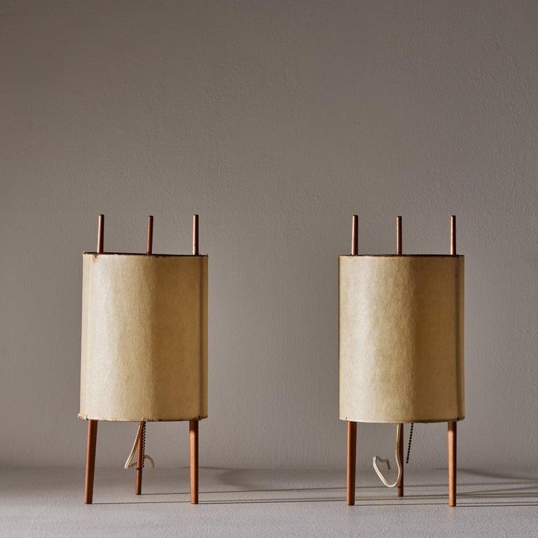 American Pair of Table Lamps by Isamu Noguchi for Knoll