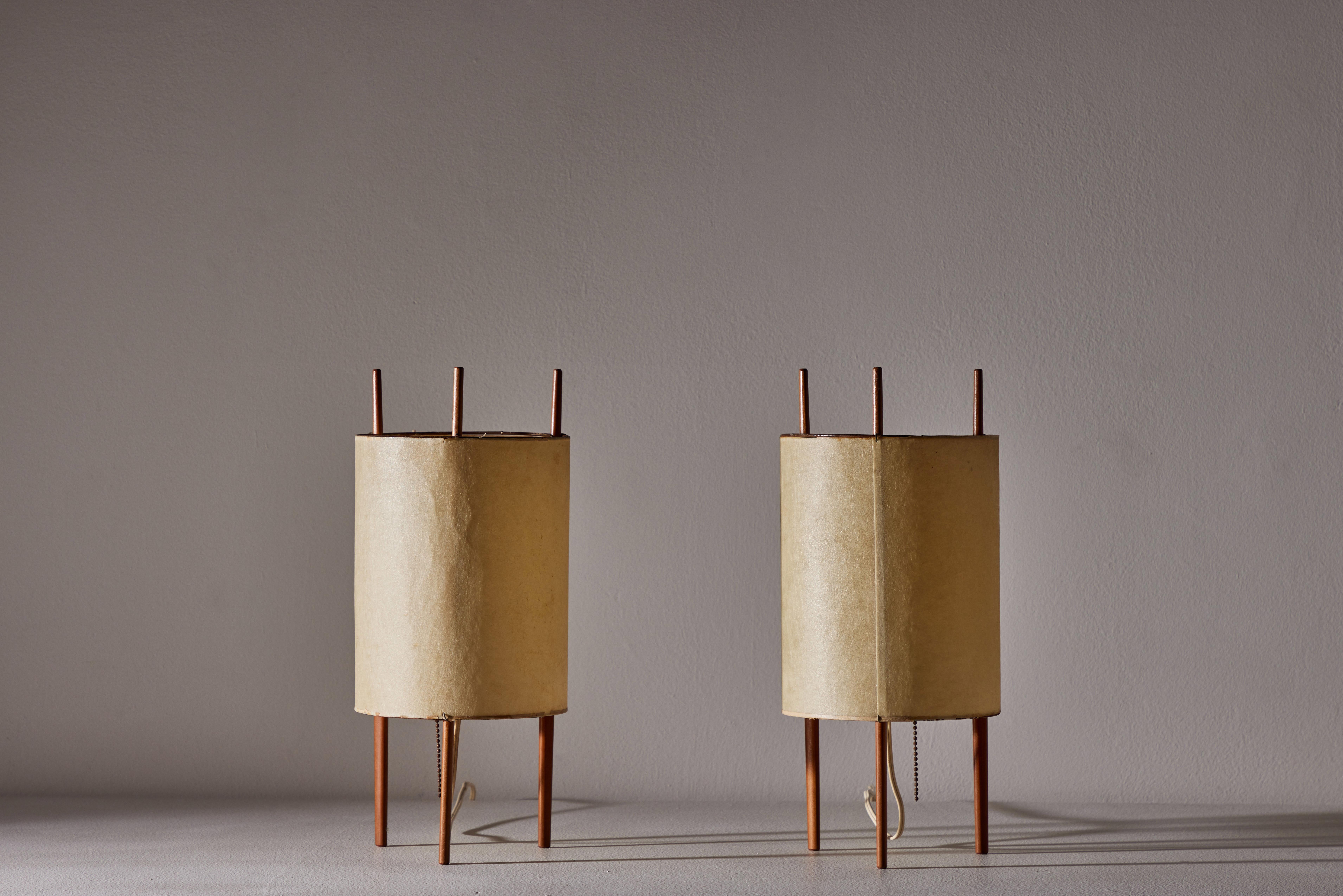 Wood Pair of Table Lamps by Isamu Noguchi for Knoll