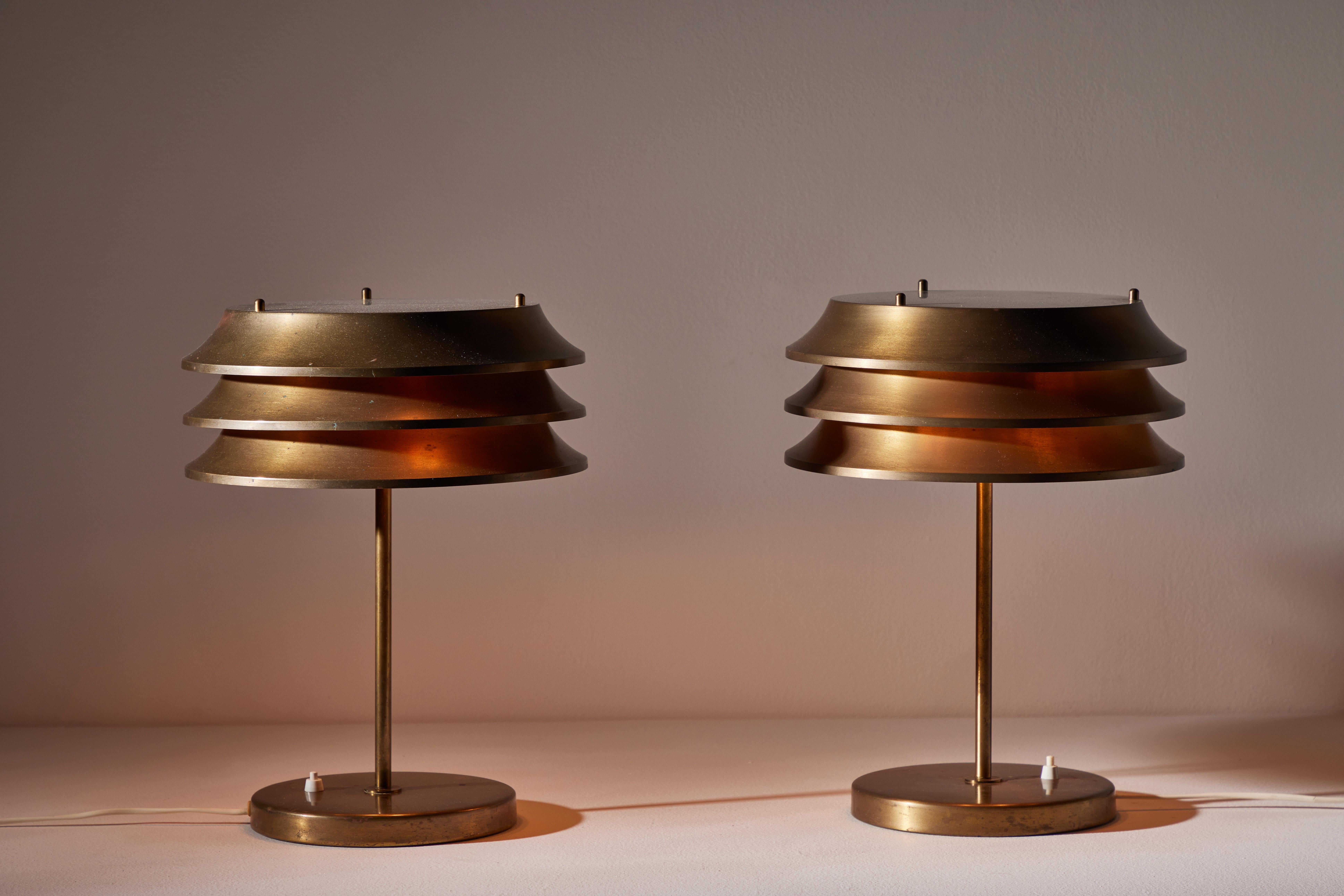 Mid-Century Modern Pair of Table Lamps by Kai Ruokonen for Lynx Edition