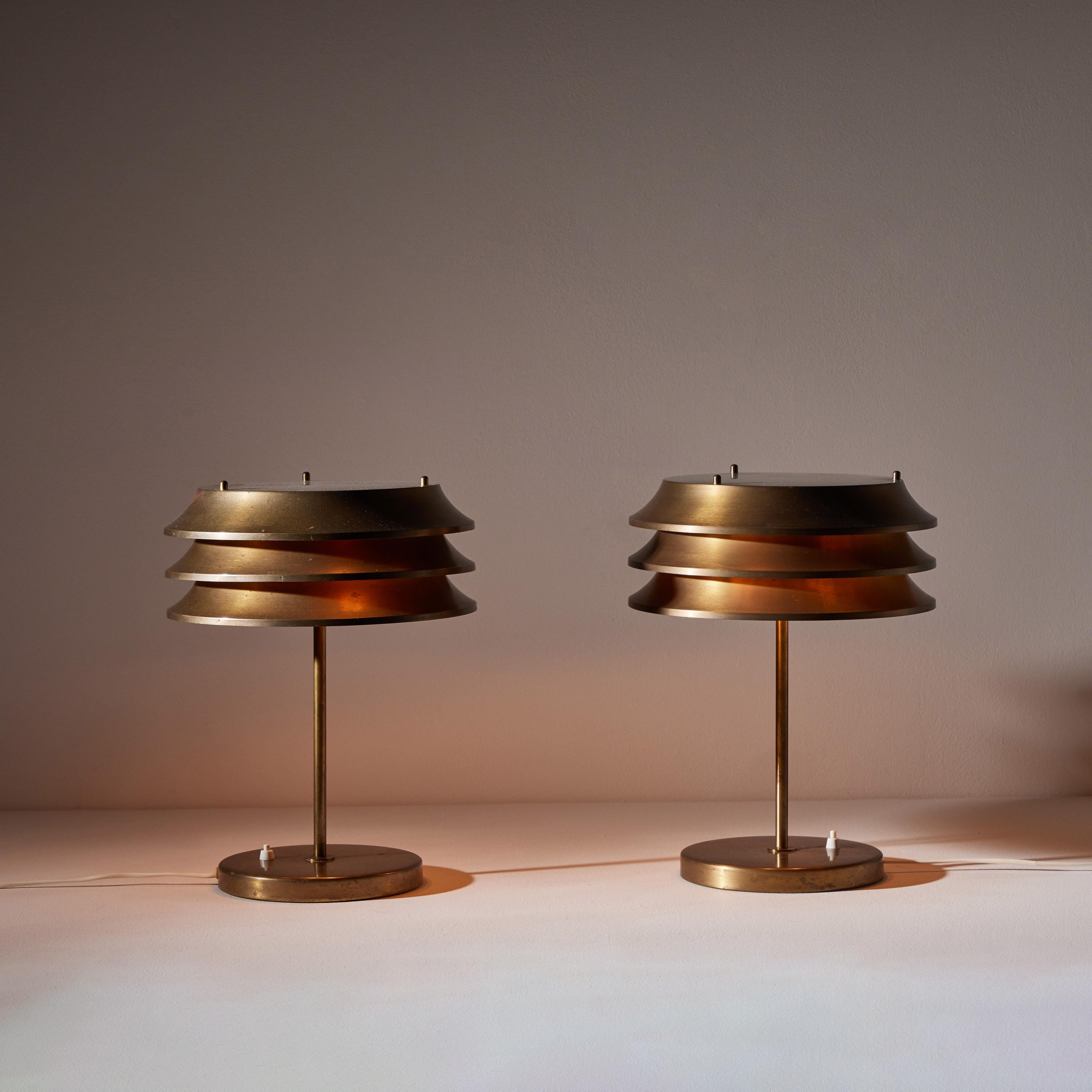 Finnish Pair of Table Lamps by Kai Ruokonen for Lynx Edition