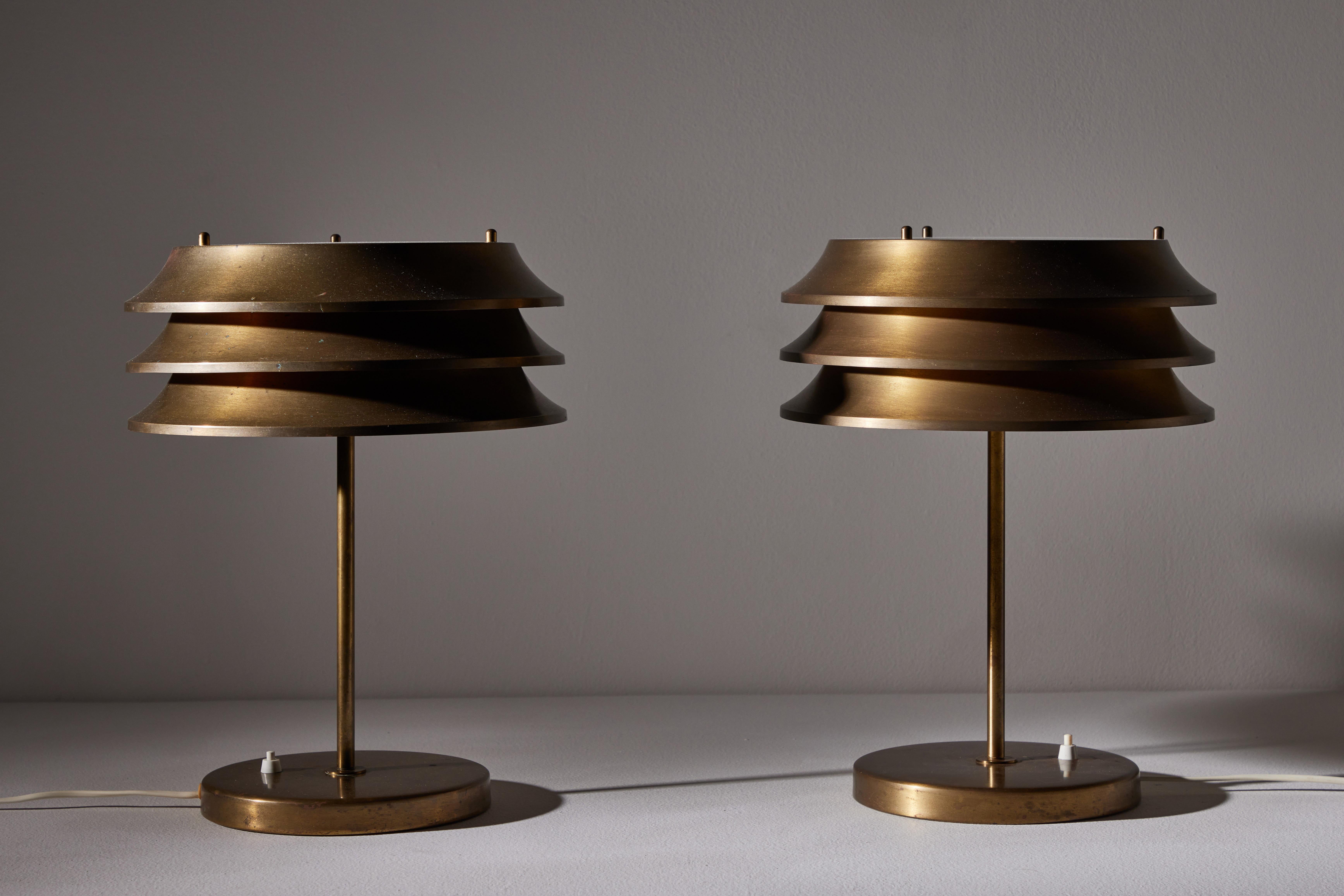 Mid-20th Century Pair of Table Lamps by Kai Ruokonen for Lynx Edition