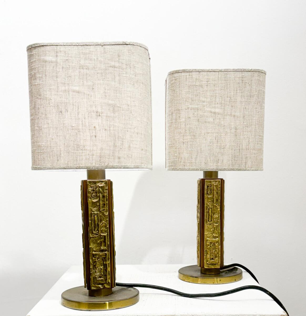 Late 20th Century Pair of Table Lamps by Luciano Frigerio, Italy, 1970s For Sale