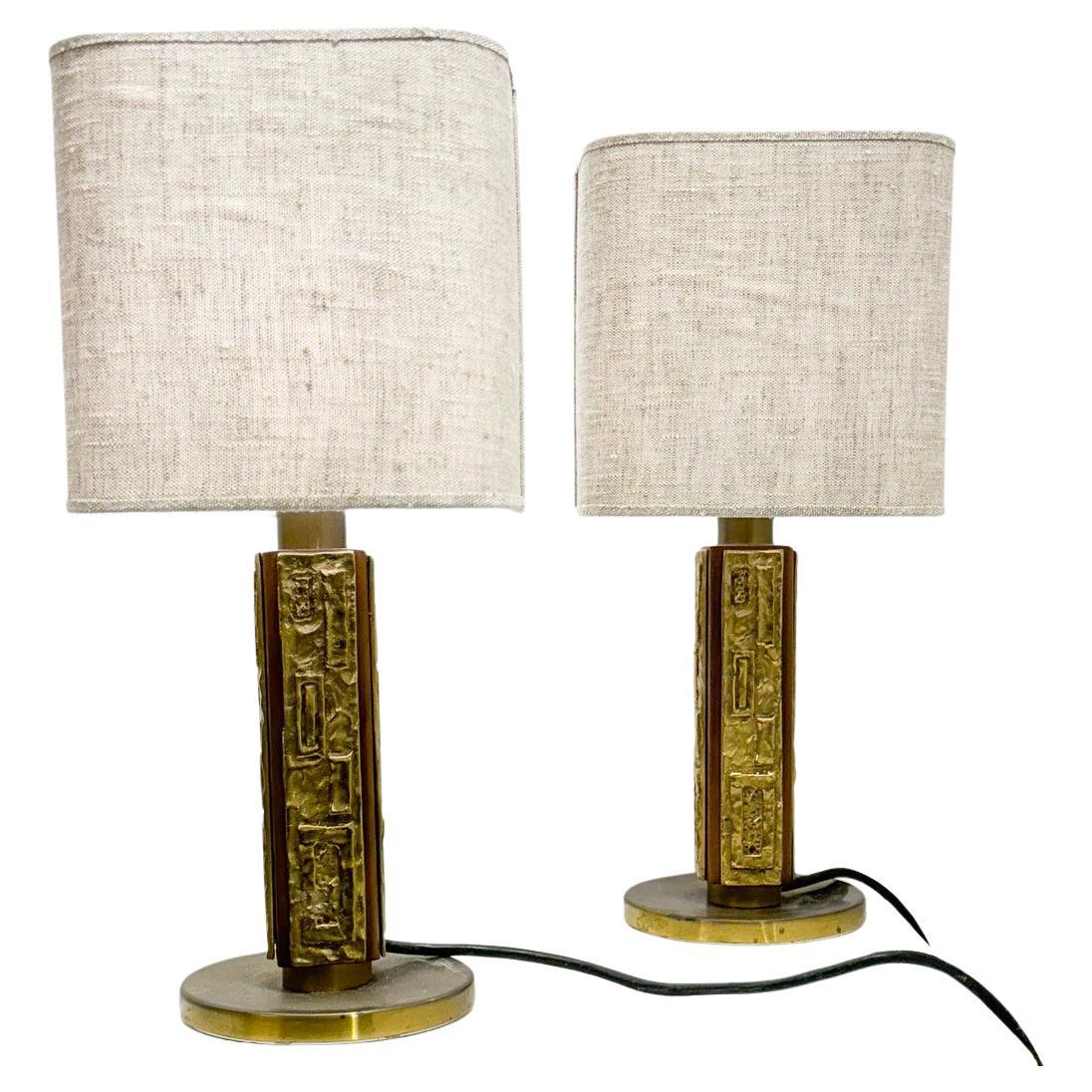 Pair of Table Lamps by Luciano Frigerio, Italy, 1970s For Sale