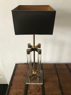 Pair of Table Lamps by Lucite, Italy, circa 1970