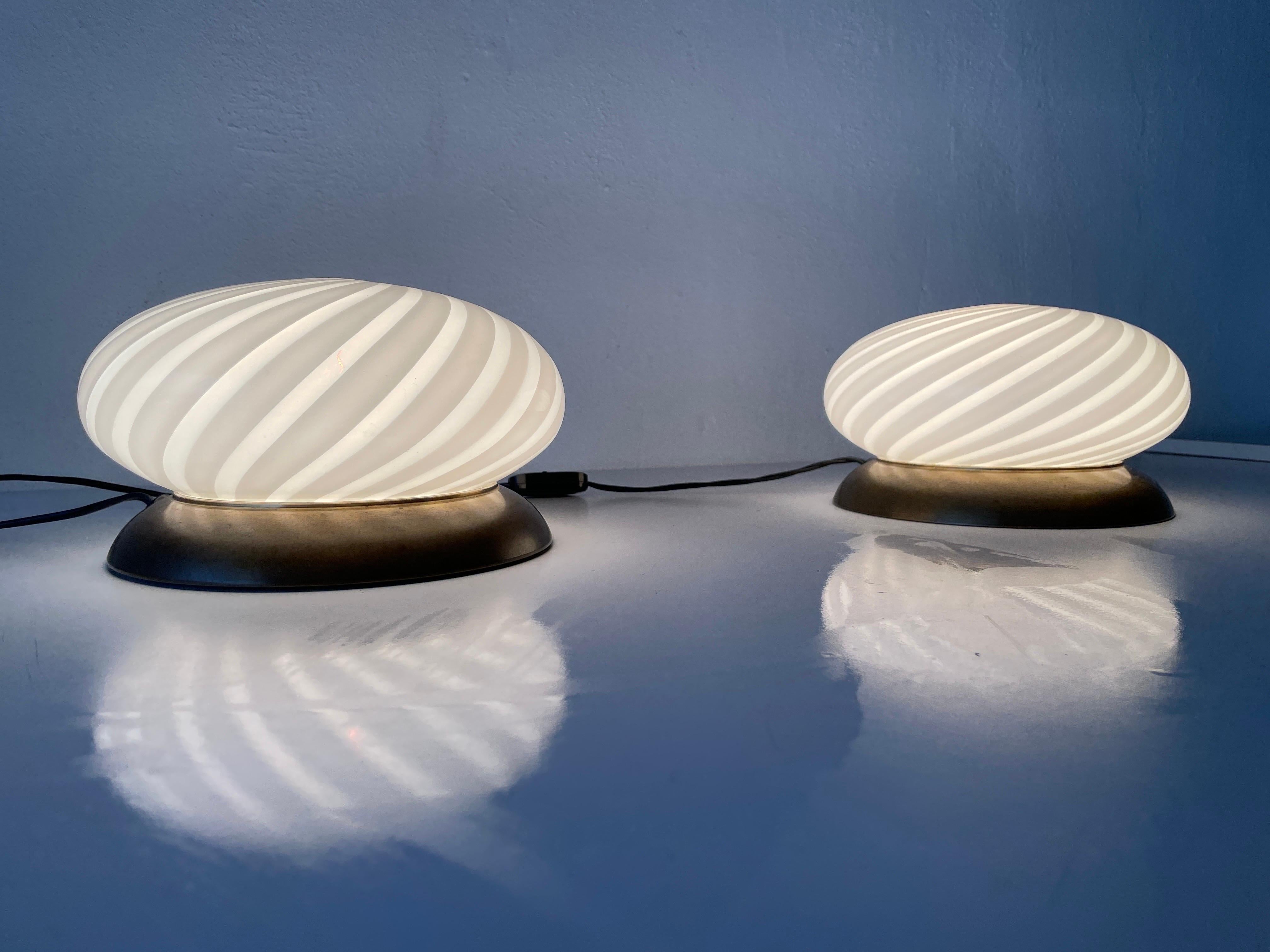 Pair of Table Lamps by Milano-Industria Lampadari Lamter, 1950s, Italy For Sale 2