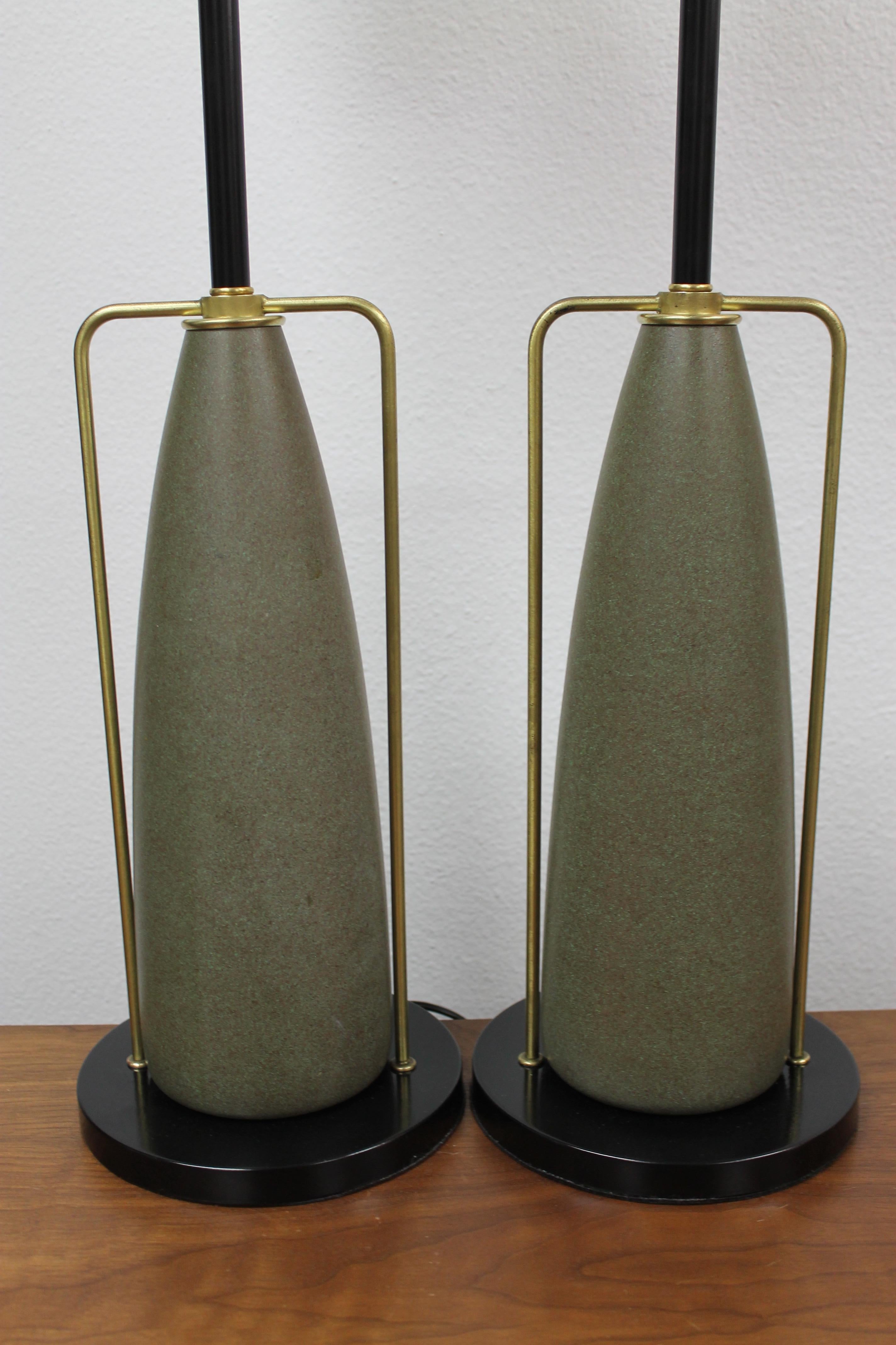American Pair of Table Lamps by Rembrandt Lamp Company