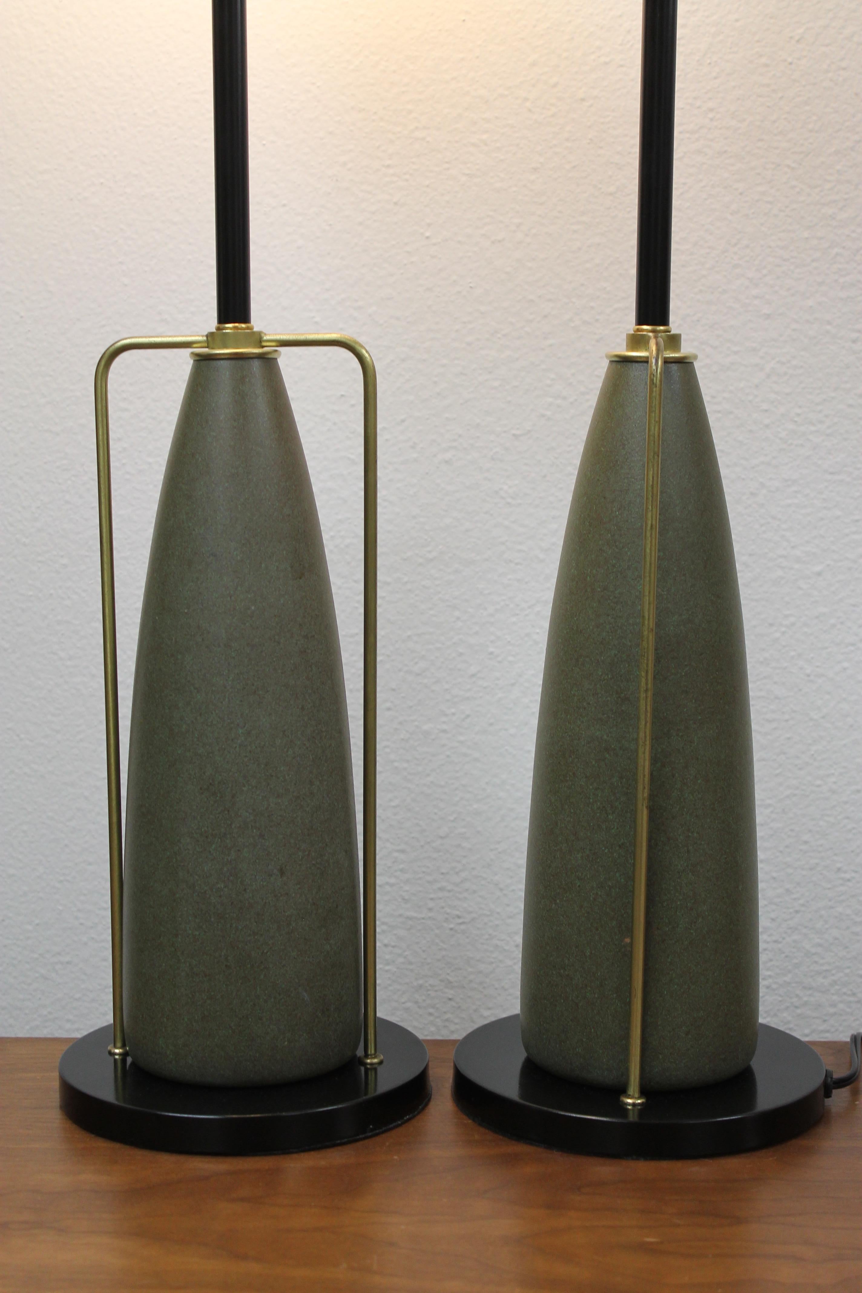 Pair of Table Lamps by Rembrandt Lamp Company In Good Condition In Palm Springs, CA