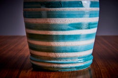 Paire de lampes de table de Robert Picault, France en turquoise/vert