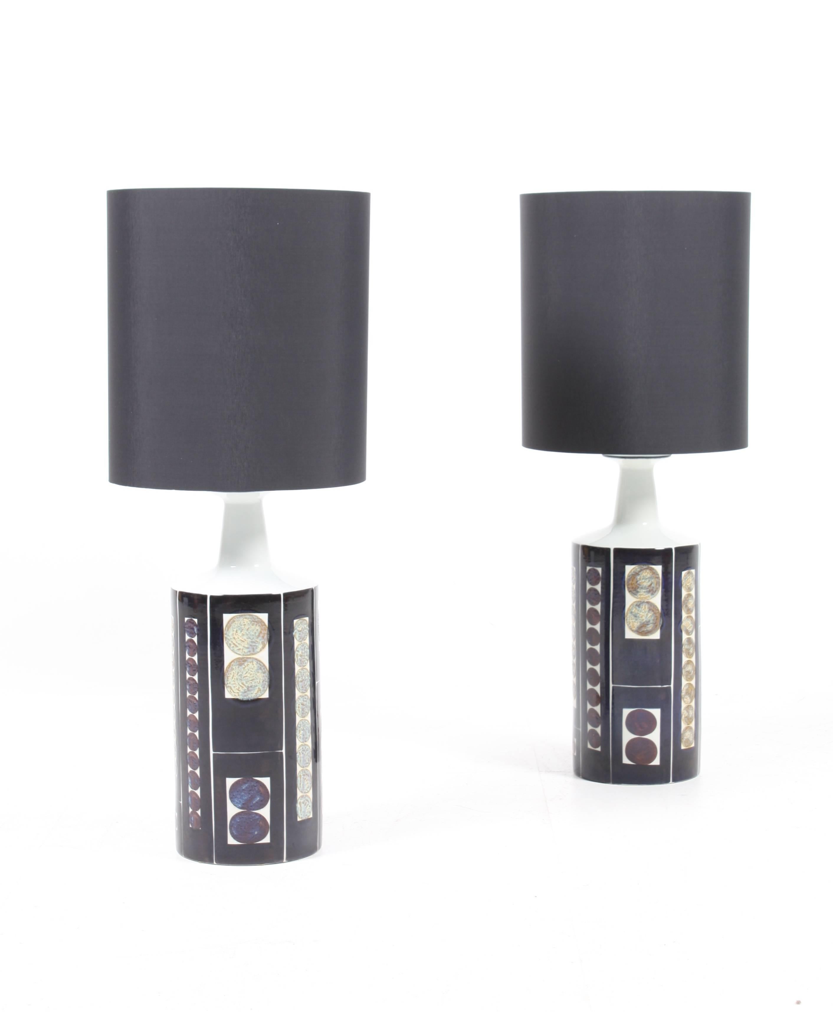 Mid-20th Century Pair of Table Lamps by Royal Copenhagen