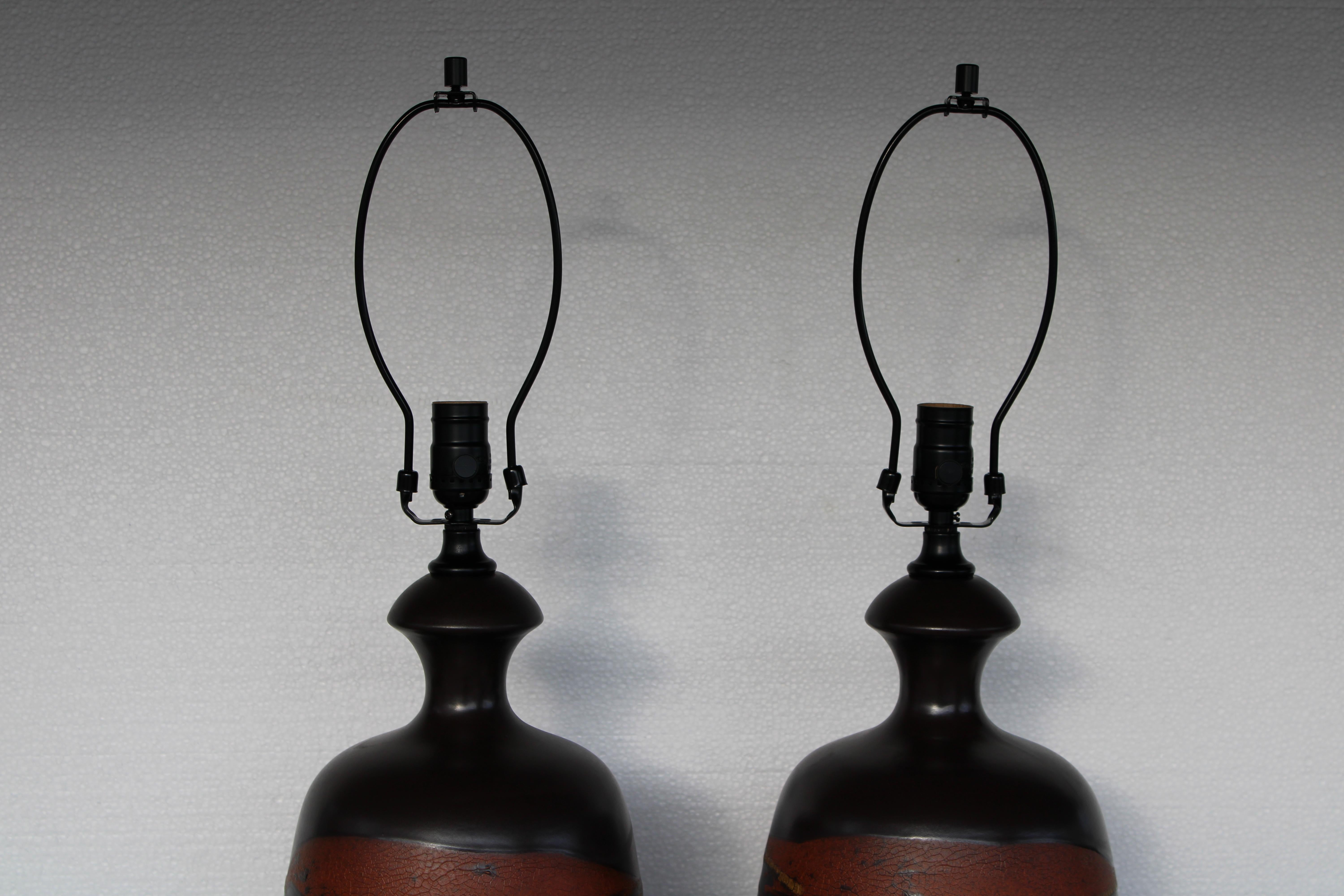Métal Paire de lampes de bureau Royal Haegar en vente
