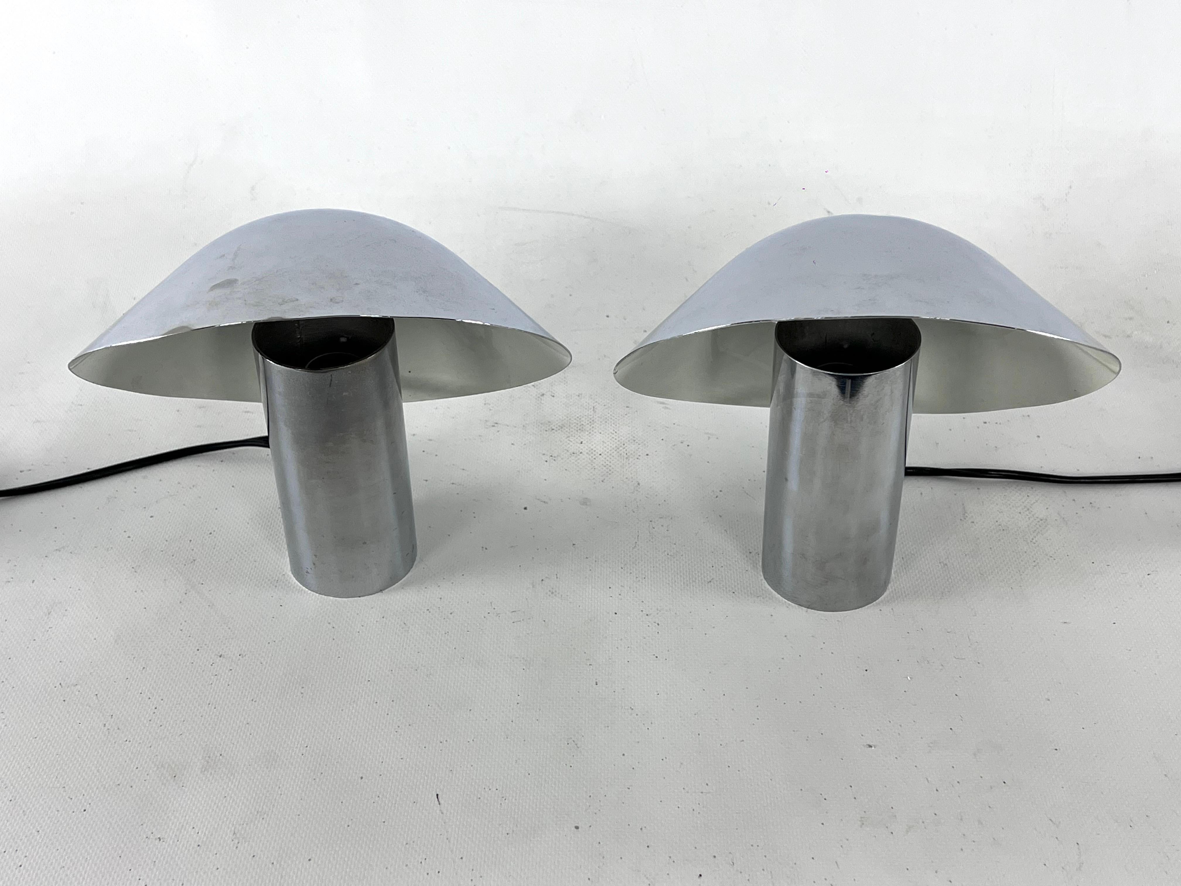 Mid-Century Modern Pair of Table Lamps by Sergio Mazza and Giuliana Gramigna for Quattrifolio 1970s For Sale