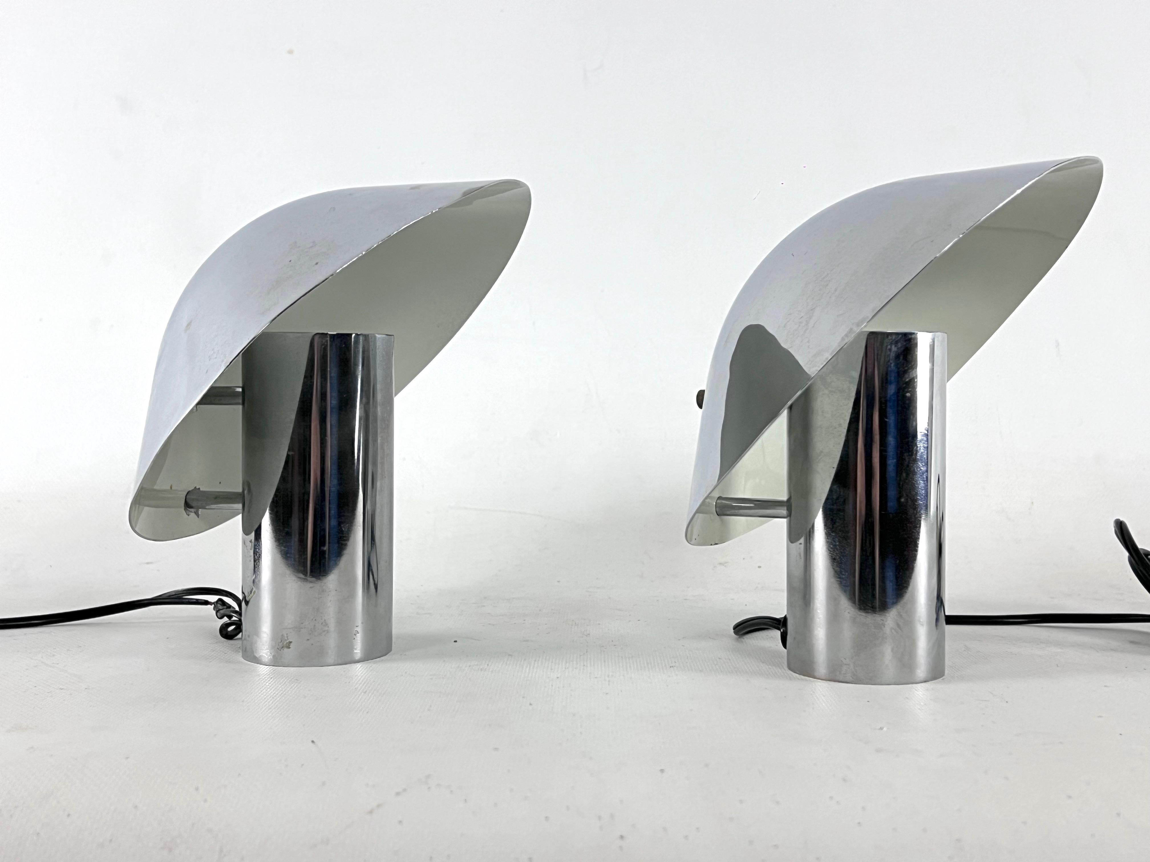 Paar von  Tischlampen von Sergio Mazza und Giuliana Gramigna für Quattrifolio, 70er-Jahre (20. Jahrhundert) im Angebot