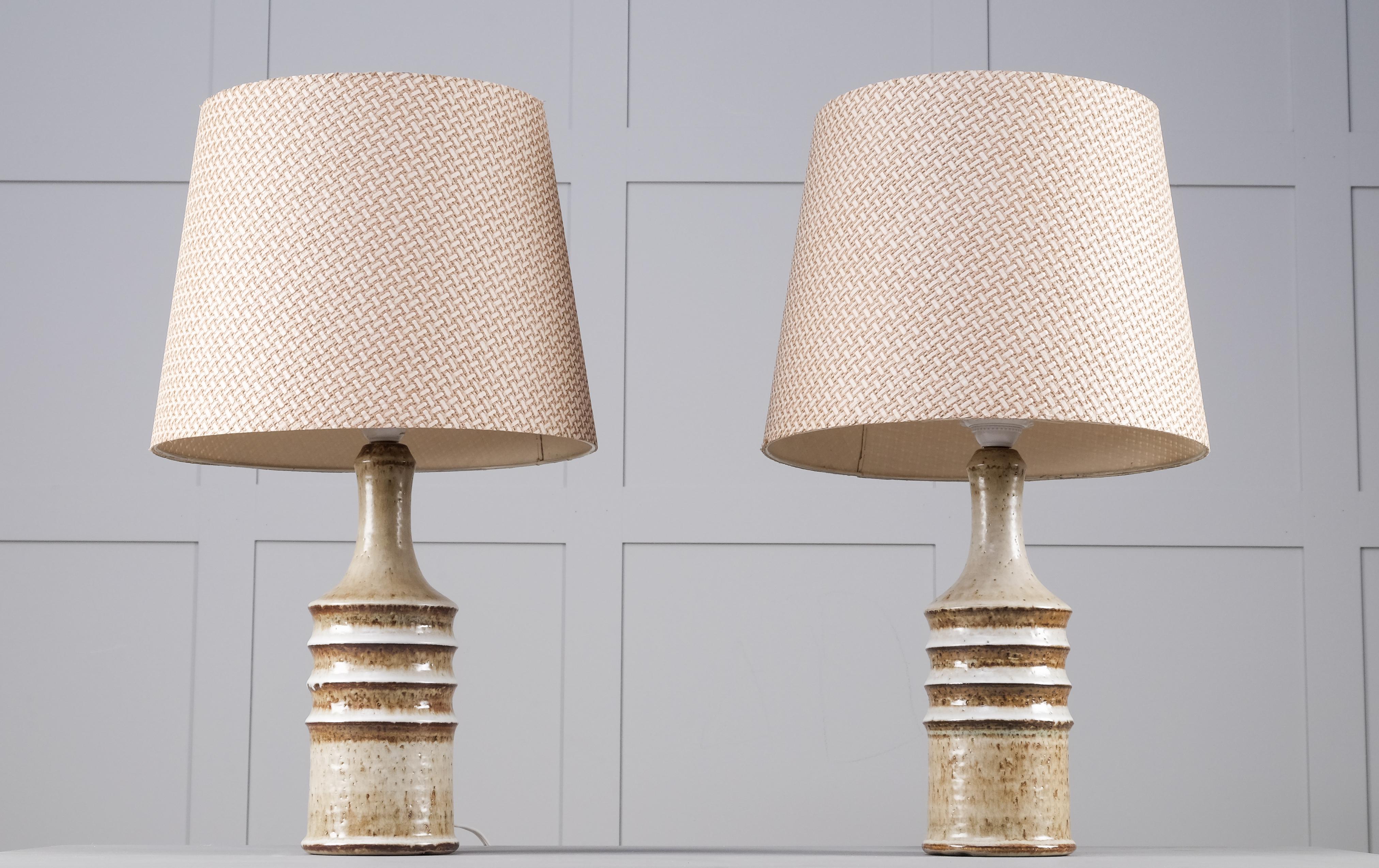 Pair of Table Lamps by Søholm Keramik, Denmark, 1960s 1