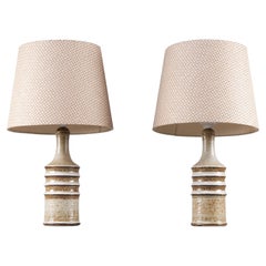 Pair of Table Lamps by Søholm Keramik, Denmark, 1960s