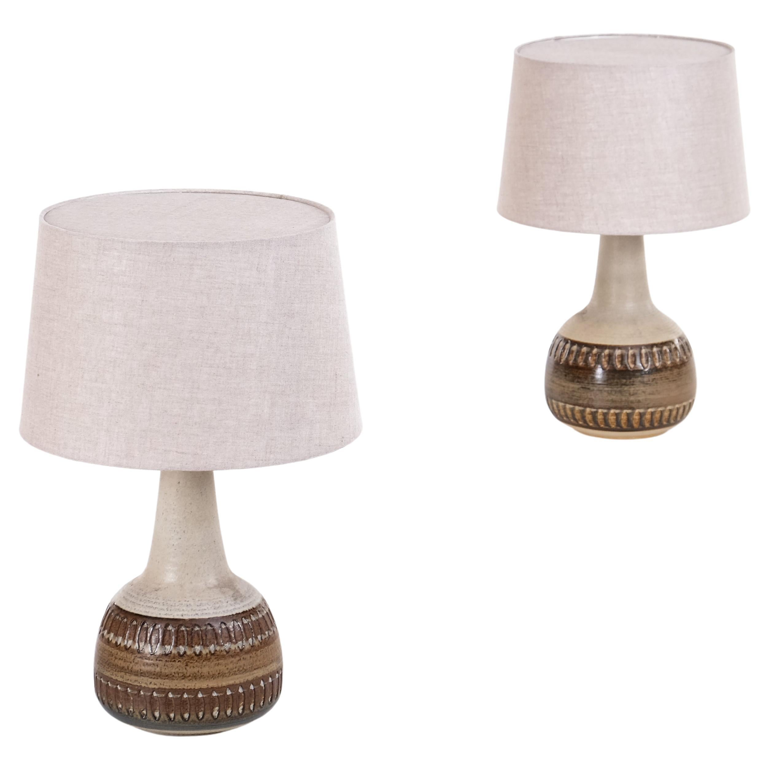 Pair of Table Lamps by Søholm Keramik, Denmark, 1960s For Sale