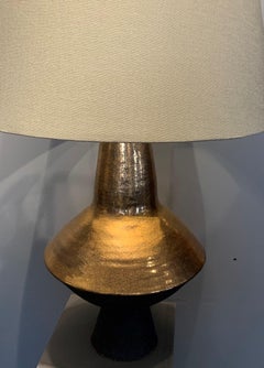 Pair of Table Lamps by Sotis Filippides Ceramic and 24-Carat Gold, 21st Century