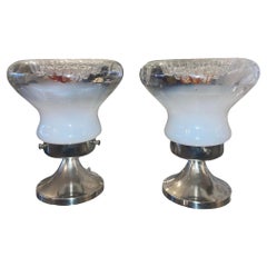 Pair of Table Lamps by Toni Zuccheri for Mazzega, Italy, 1970's.