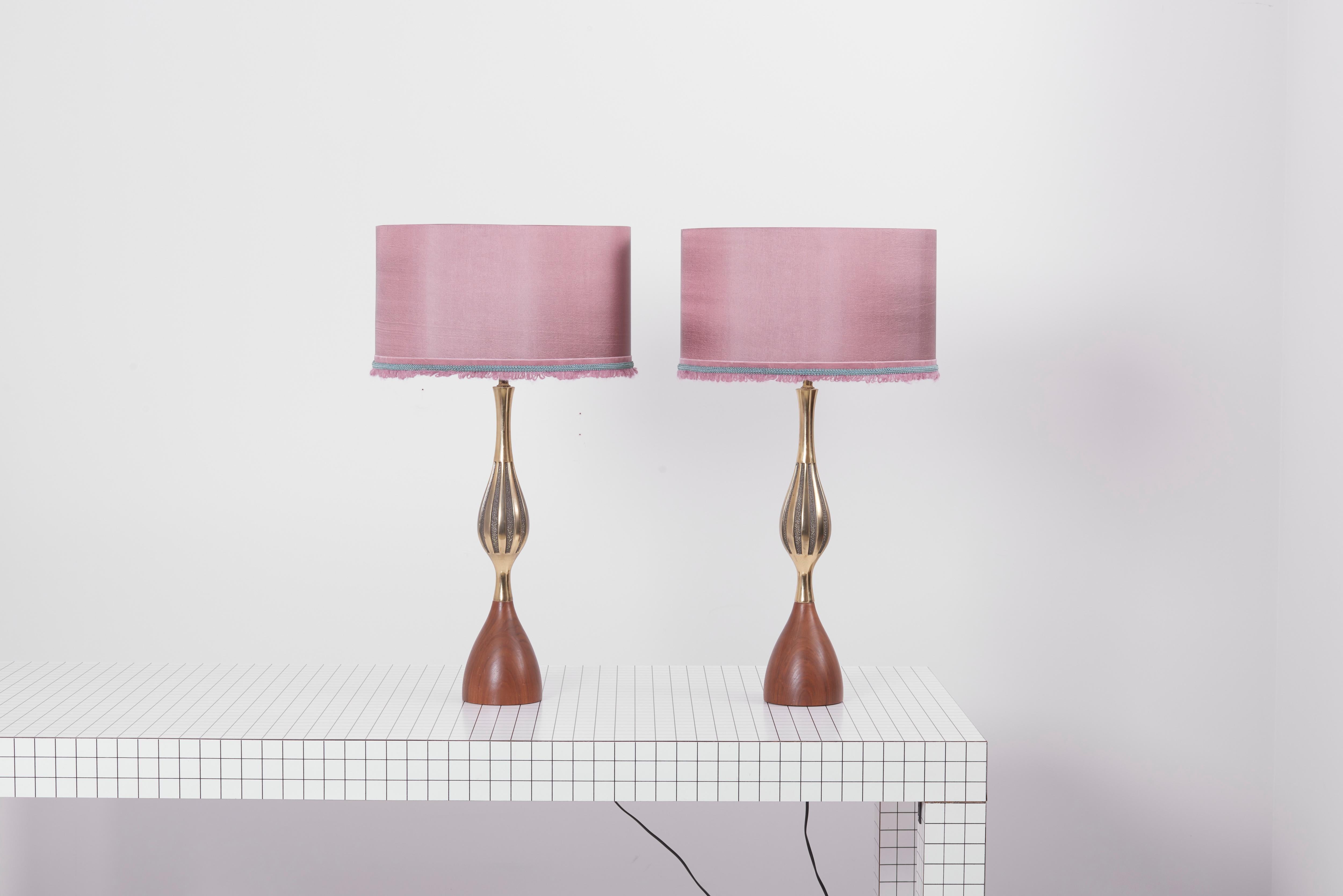 Mid-Century Modern Pair of Table Lamps by Tony Paul for Westwood Lightning, USA, 1960s For Sale