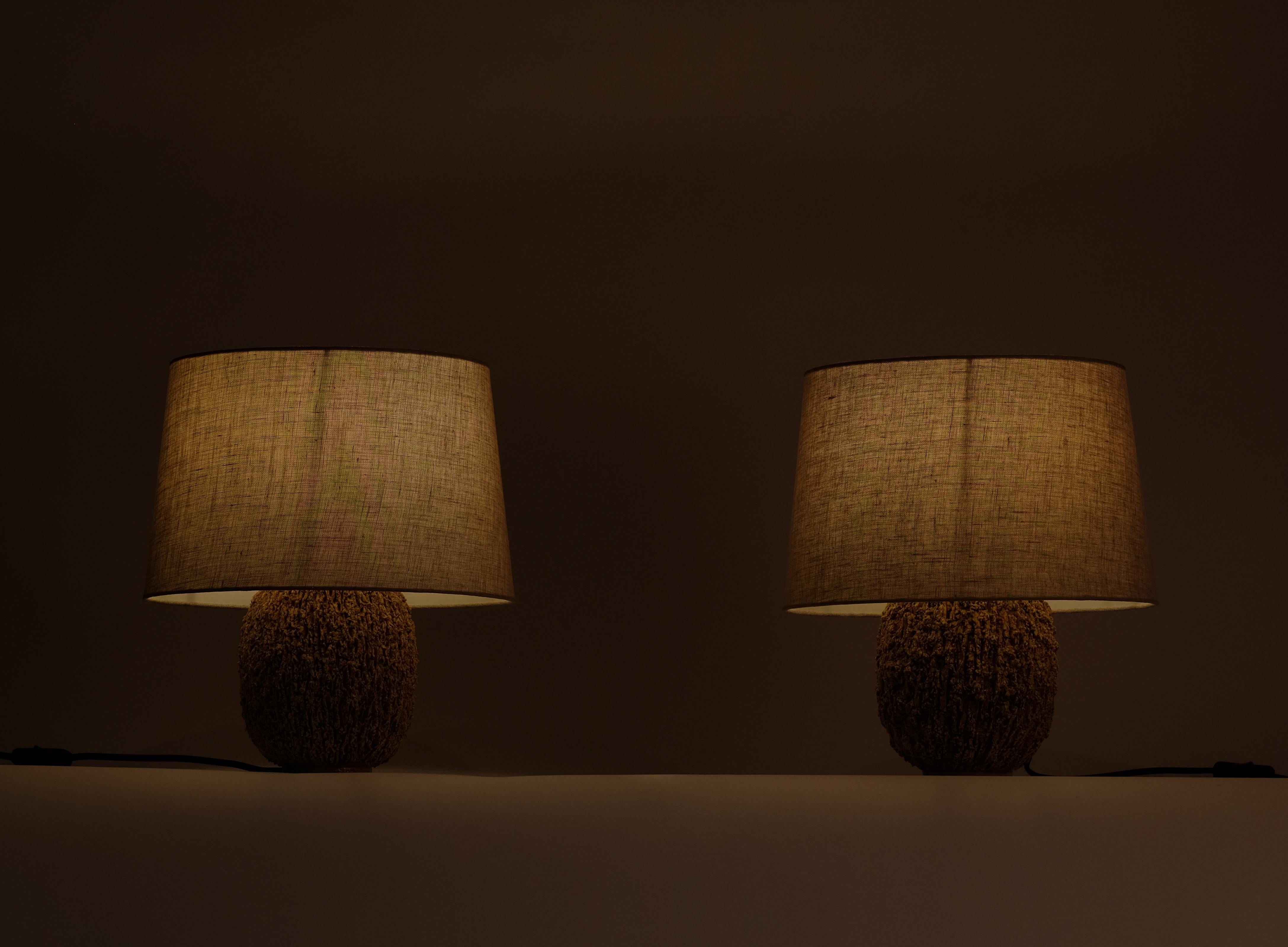 Scandinavian Modern Pair of Table Lamps 