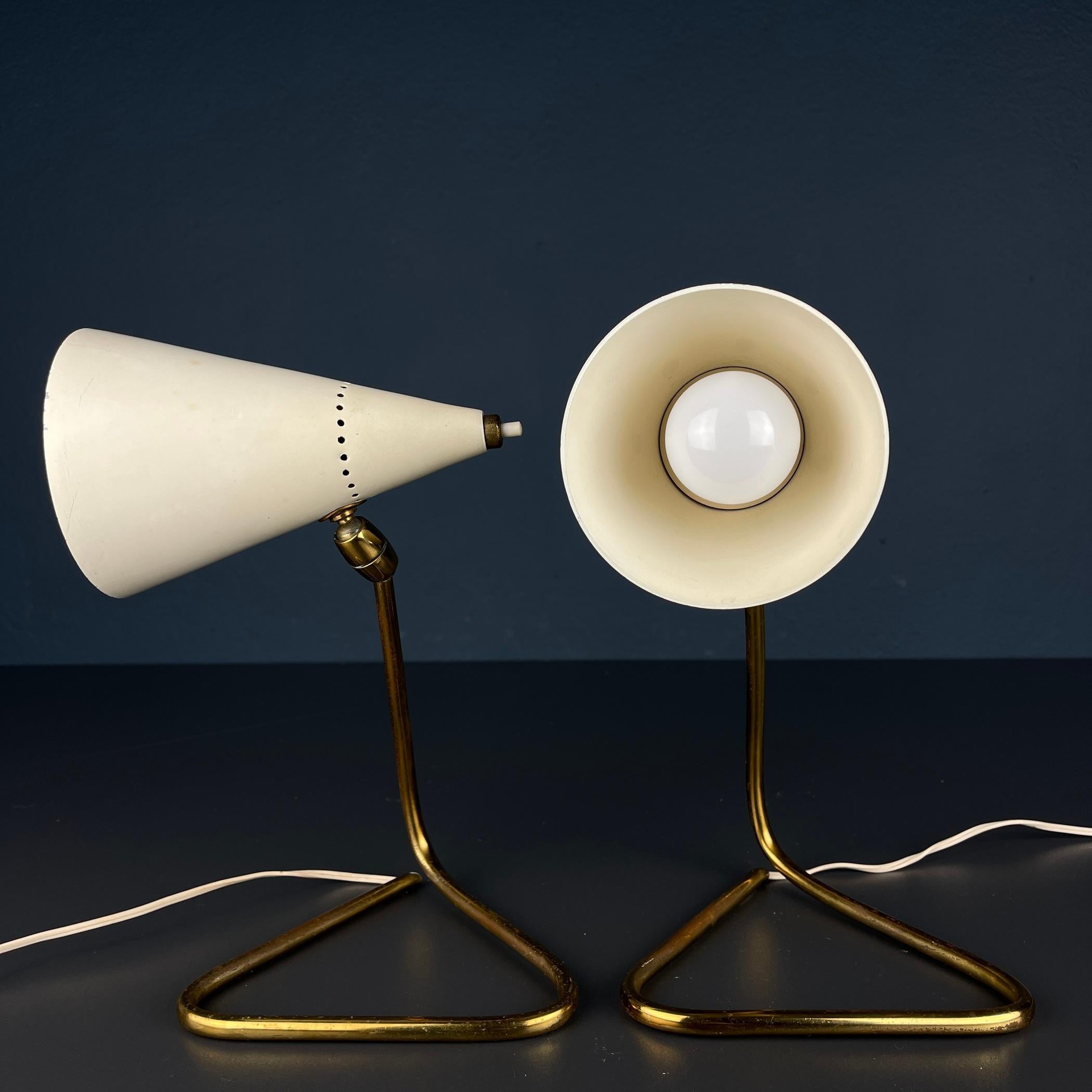Pair of table lamps Cocotte by Gilardi & Barzaghi, Italy, 1950s 4