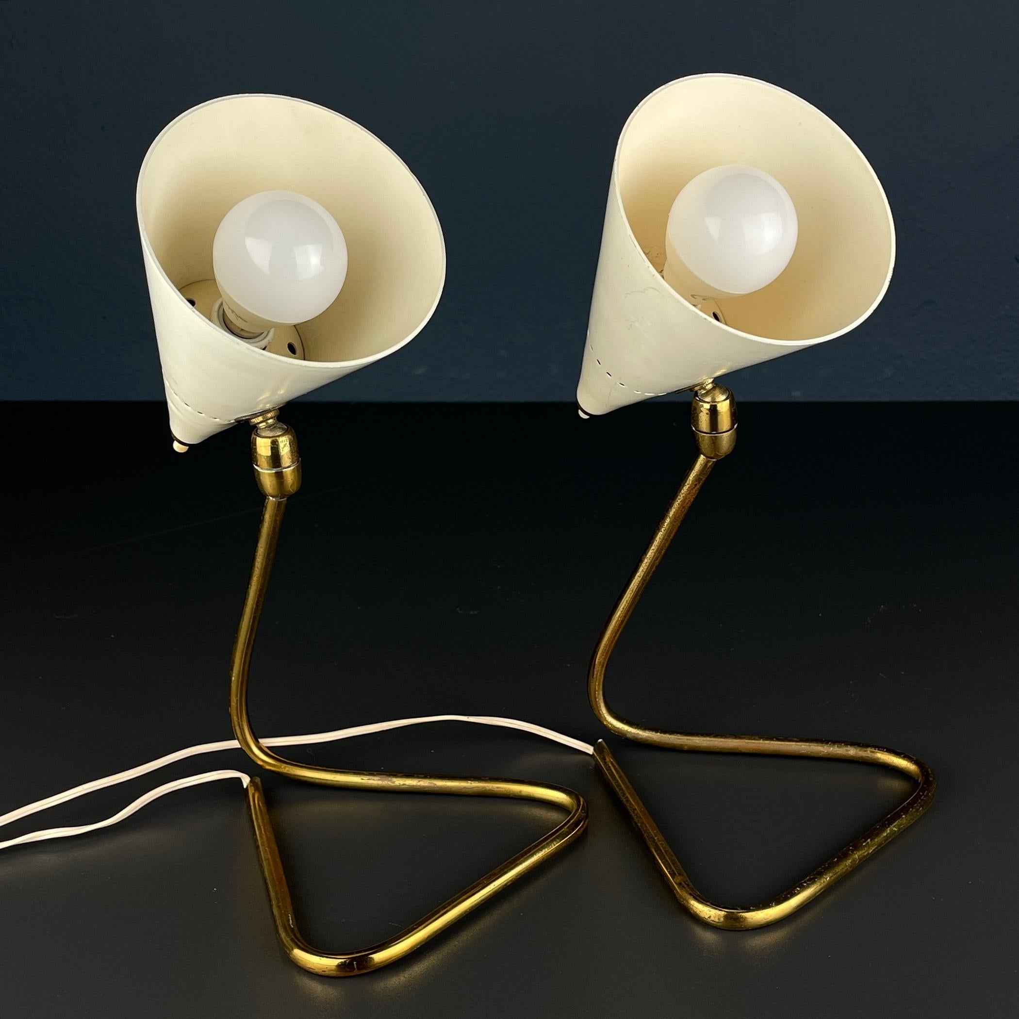 Pair of table lamps Cocotte by Gilardi & Barzaghi, Italy, 1950s For Sale 5