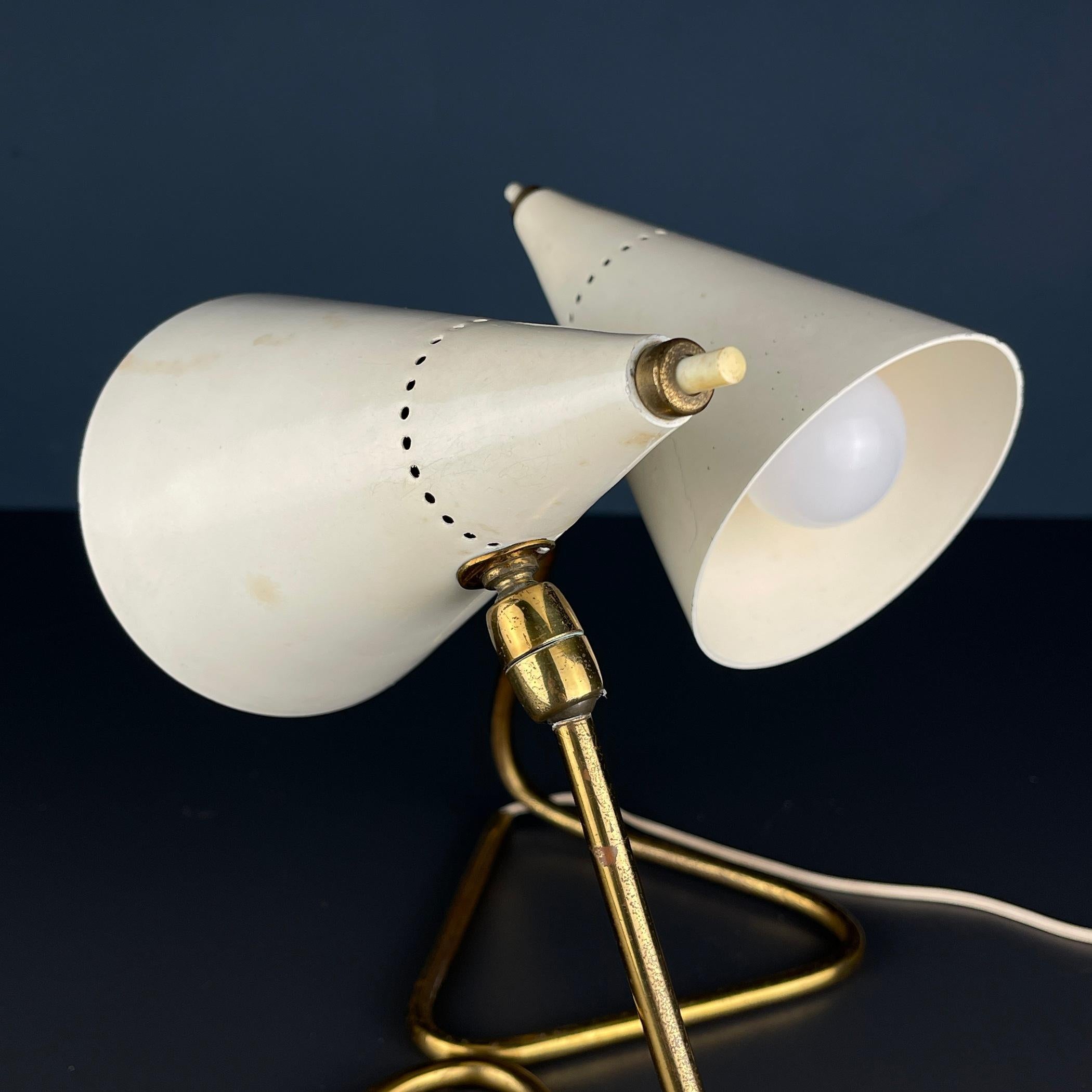 20th Century Pair of table lamps Cocotte by Gilardi & Barzaghi, Italy, 1950s For Sale