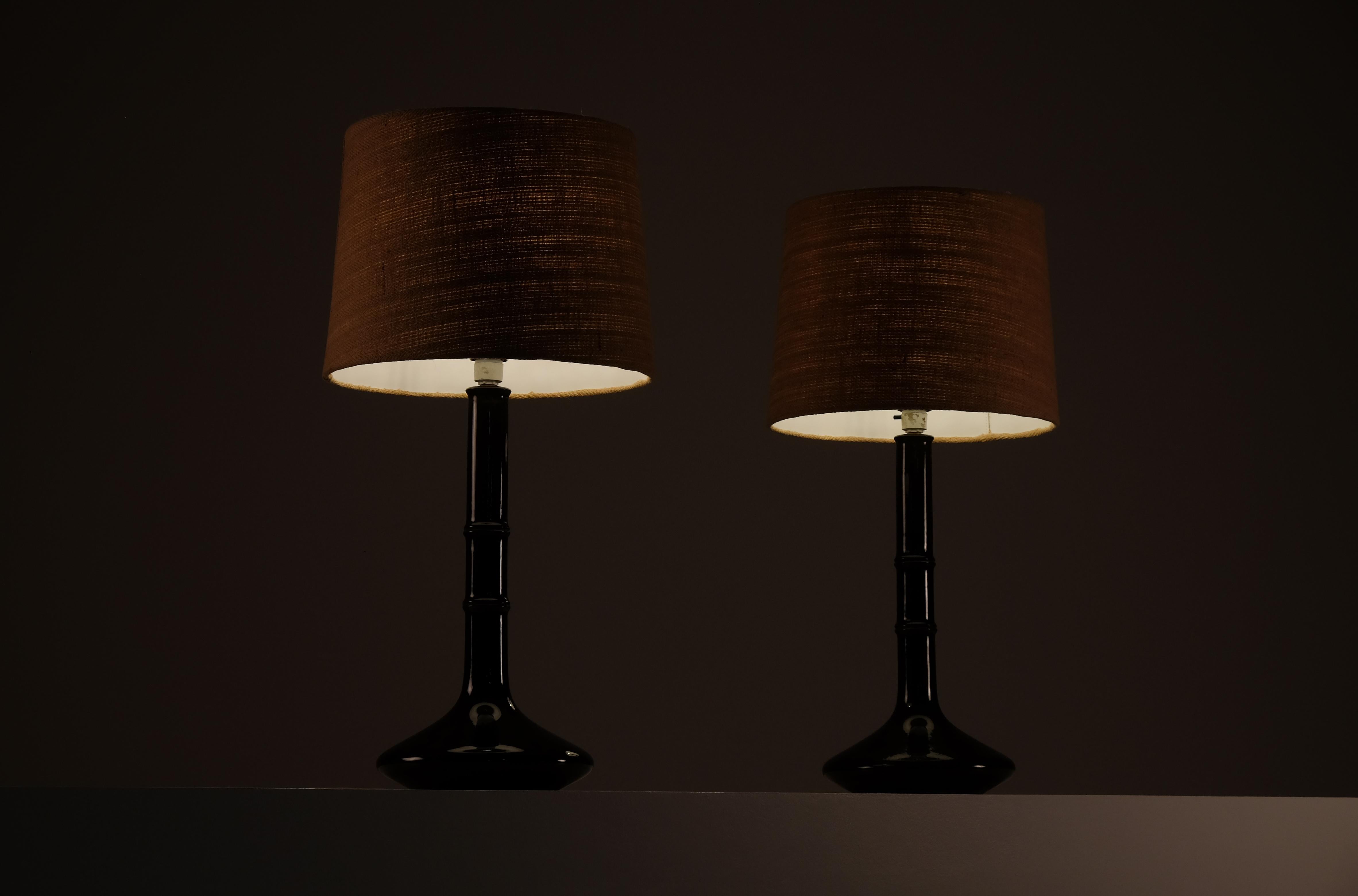 Scandinavian Modern Pair of Table Lamps, Denmark, 1960s
